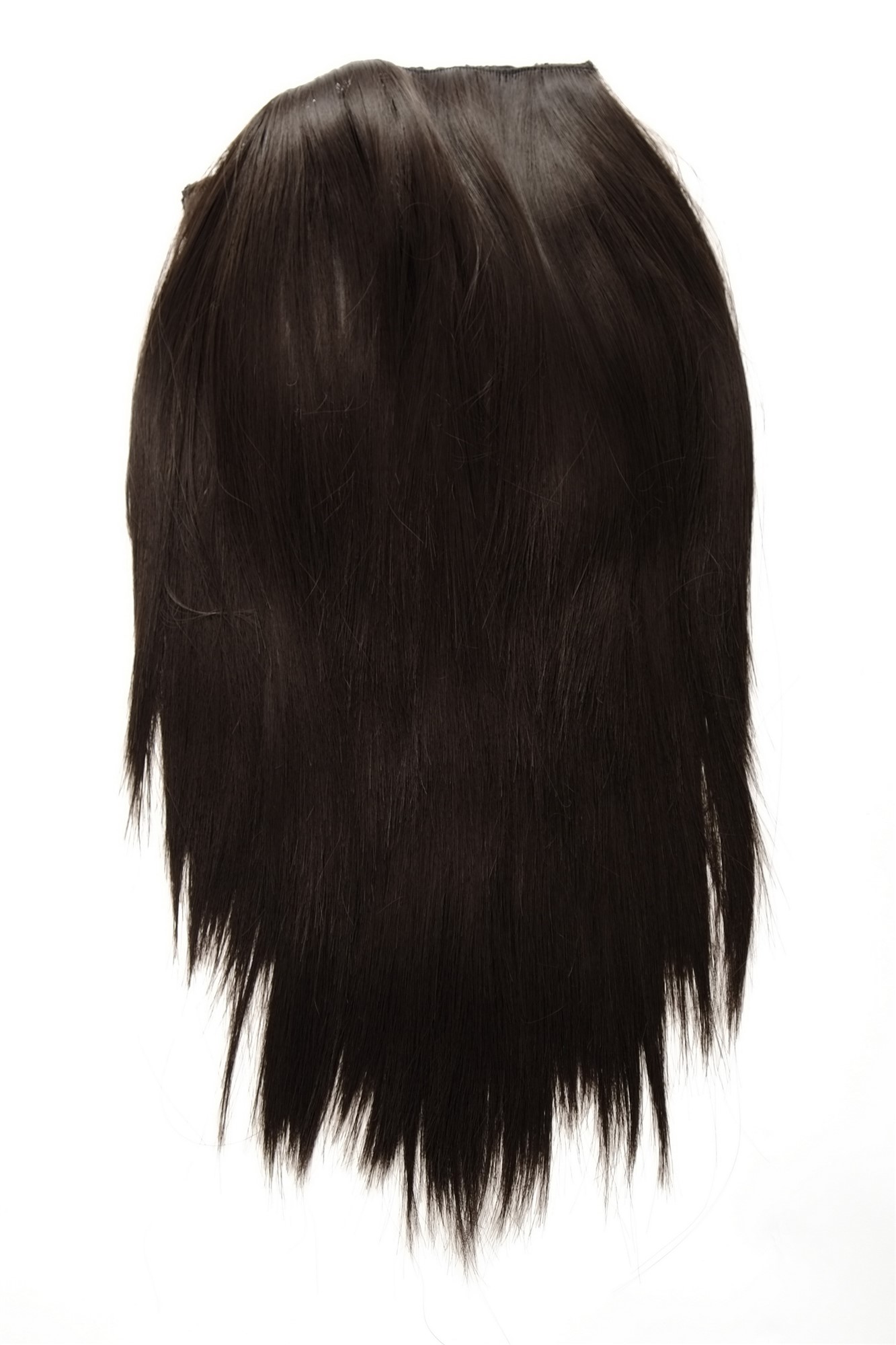 Clip-in Haarteil mit 5 Klammern glatte lange Haare Braun Dunkelbraun HD1401-4, Ansicht 2, WIG ME UP: Ihr Perücken Online Shop glatte Halbperücke Dunkelbraun 50 cm lang