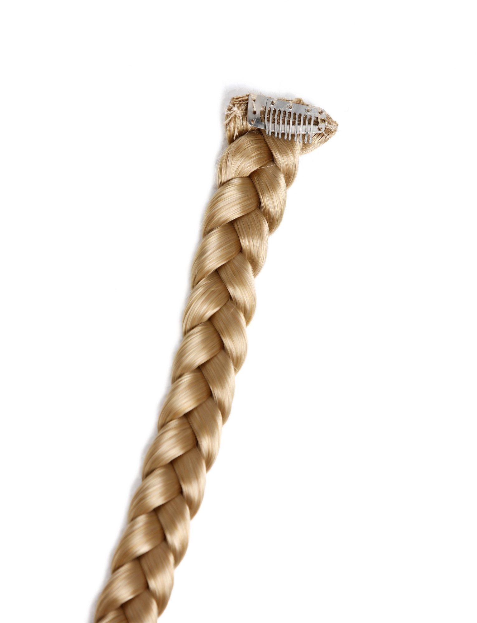 hochwertiger Geflochtener Zopf Flechtzopf mit Clip lang Blond Goldblond SA101-24B, Ansicht 3, WIG ME UP: Ihr Perücken Online Shop geflochtenes Zopf-Haarteil Goldblond 50 cm lang