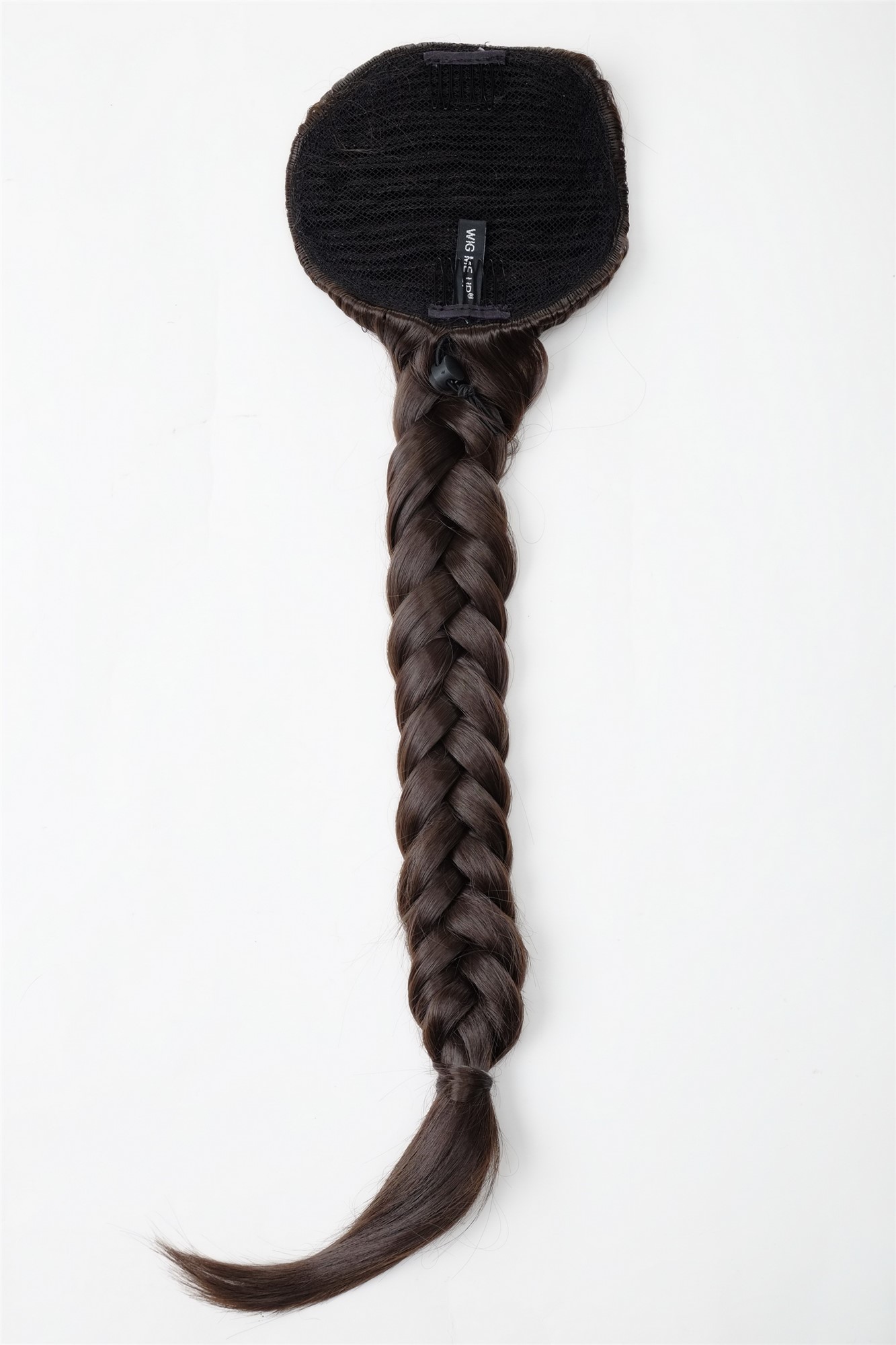 T1402-1 Hairpiece Ponytail cue queue plaited braided halfwig very long elaborate brown, view 2, WIG ME UP: Your Perücken Online Shop Ponytails, medium brown, Braided, long