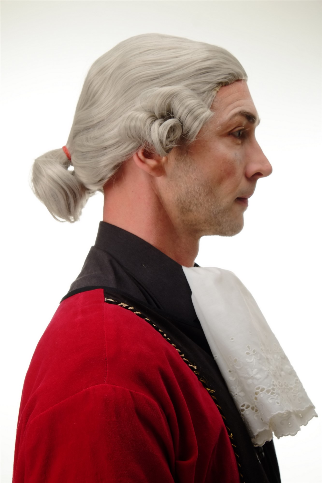 Men Man wig historic baroque lord noble duke king loight silver gray grey F2588, view 4, WIG ME UP: Your Perücken Online Shop Quality Wigs, Men, Grey, wavy, short