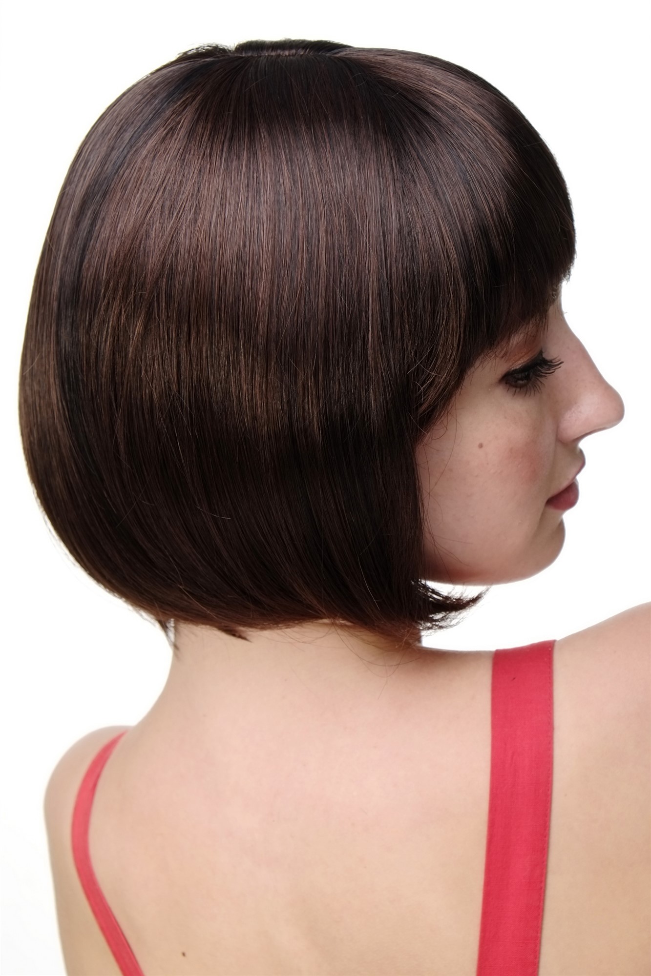 Lady  Wig short Page Bob fringe bangs dark brown & mahogany mix 703-2T33, view 2, WIG ME UP: Your Perücken Online Shop Quality Wigs, Ladies, black-mahogany brown, straight, short