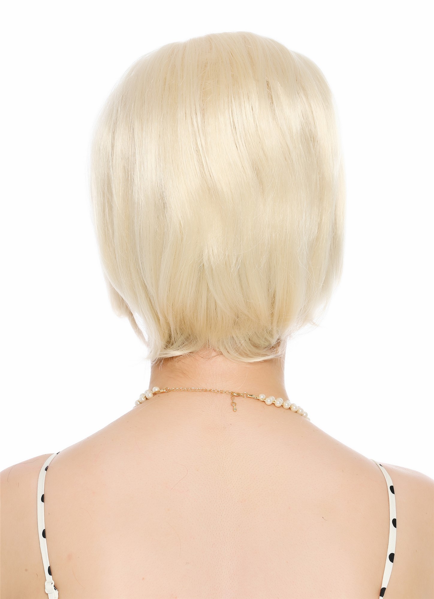 Perücke Damen Retro Vintage 50er 60er Beehive Turmfrisur hochtoupiert kurz Pony Hellblond Platinblond VK-71-613