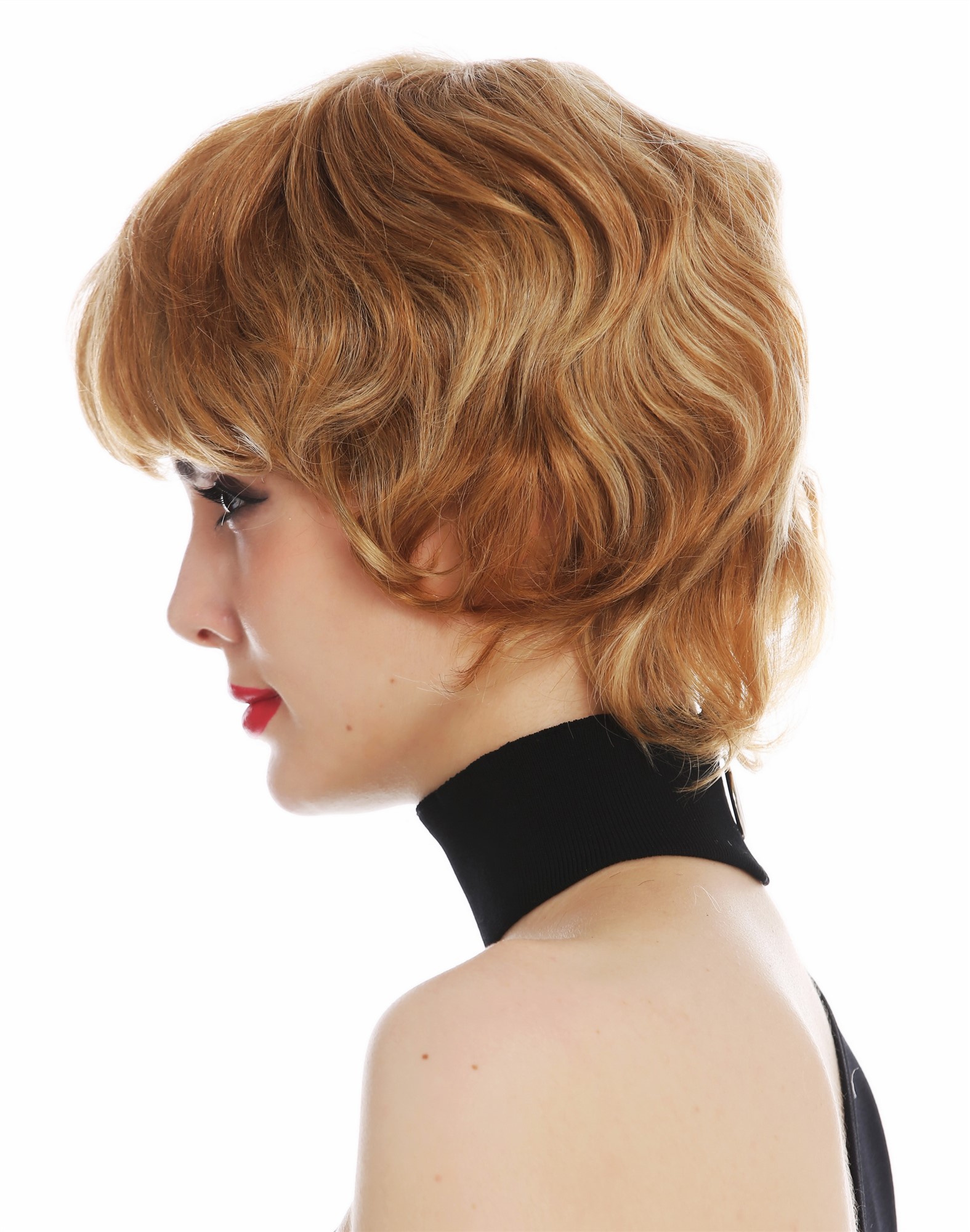 hochwertige Qualitätsperücken, Perücke Echthaar Shaggy Bob Blond Mix gesträhnt B-HH-13-SM-27H24BH613, Ansicht 3, WIG ME UP: Ihr Perücken Online Shop wellige Tressen-Perücke Echthaar Blond-Mix kurze Haare für Unisex