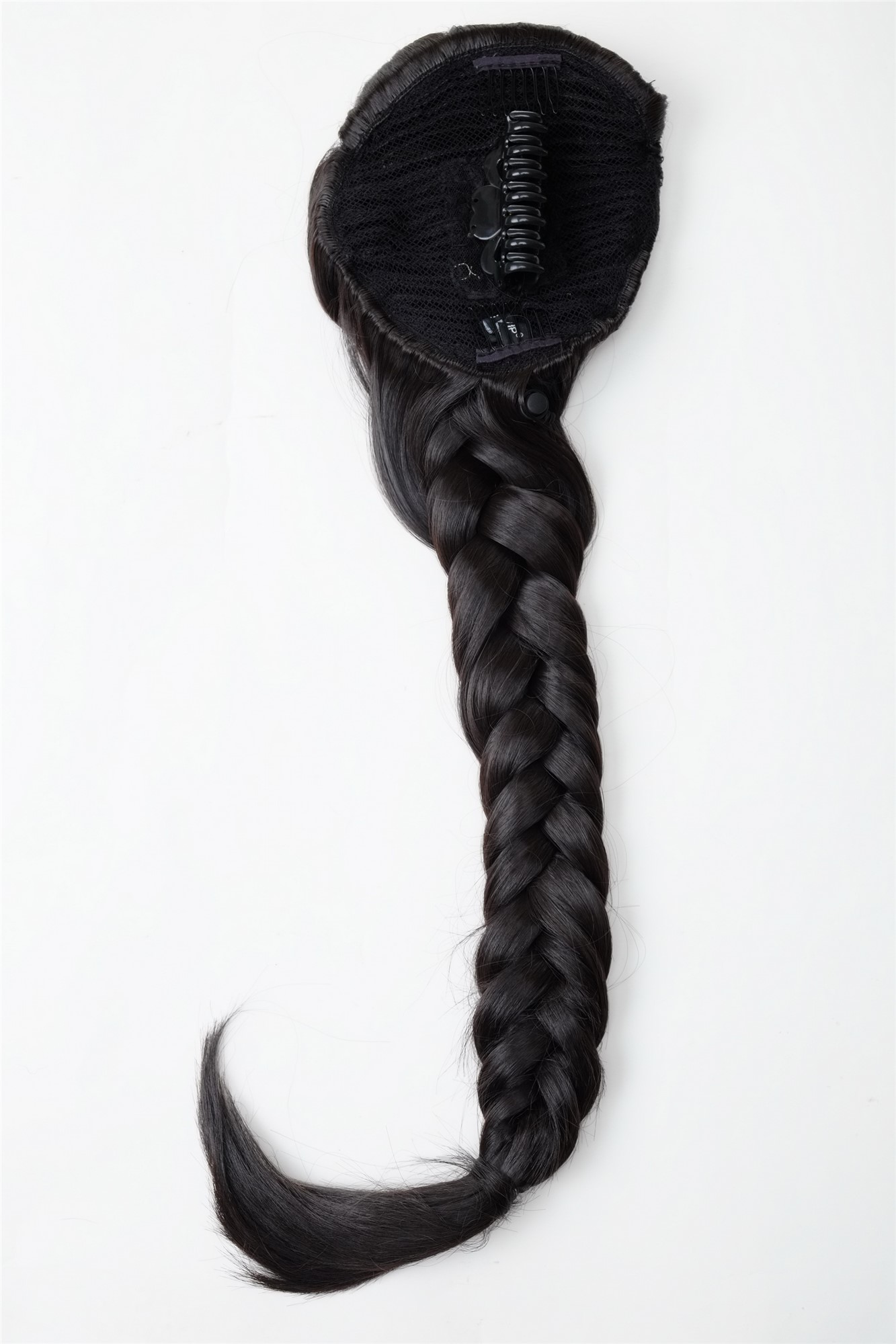 Hairpiece Ponytail queue plaited braided halfwig very long dark brown NC006, view 2, WIG ME UP: Your Perücken Online Shop Ponytails, dark brown, Braided, long