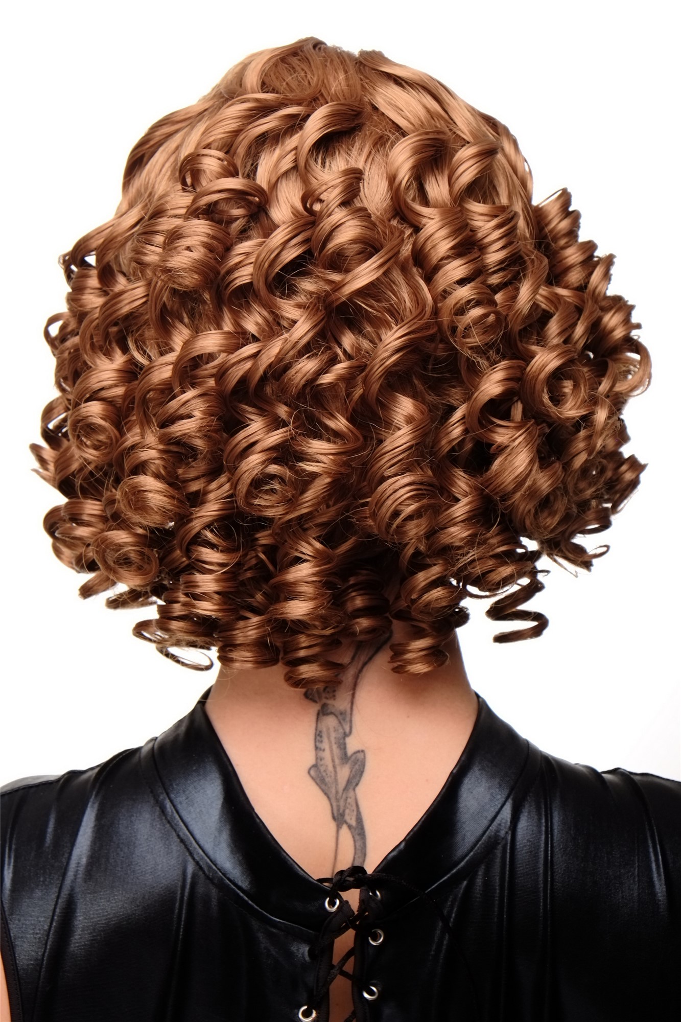 hochwertige Qualitätsperücken, Damenperücke Biedermeier Korkenzieher-Locken Hellbraun Modell: GFW2034, Ansicht 4, WIG ME UP: Ihr Perücken Online Shop lockige Tressen-Perücke Honigblond-Karamellblond-Mix kurze Haare für Damen