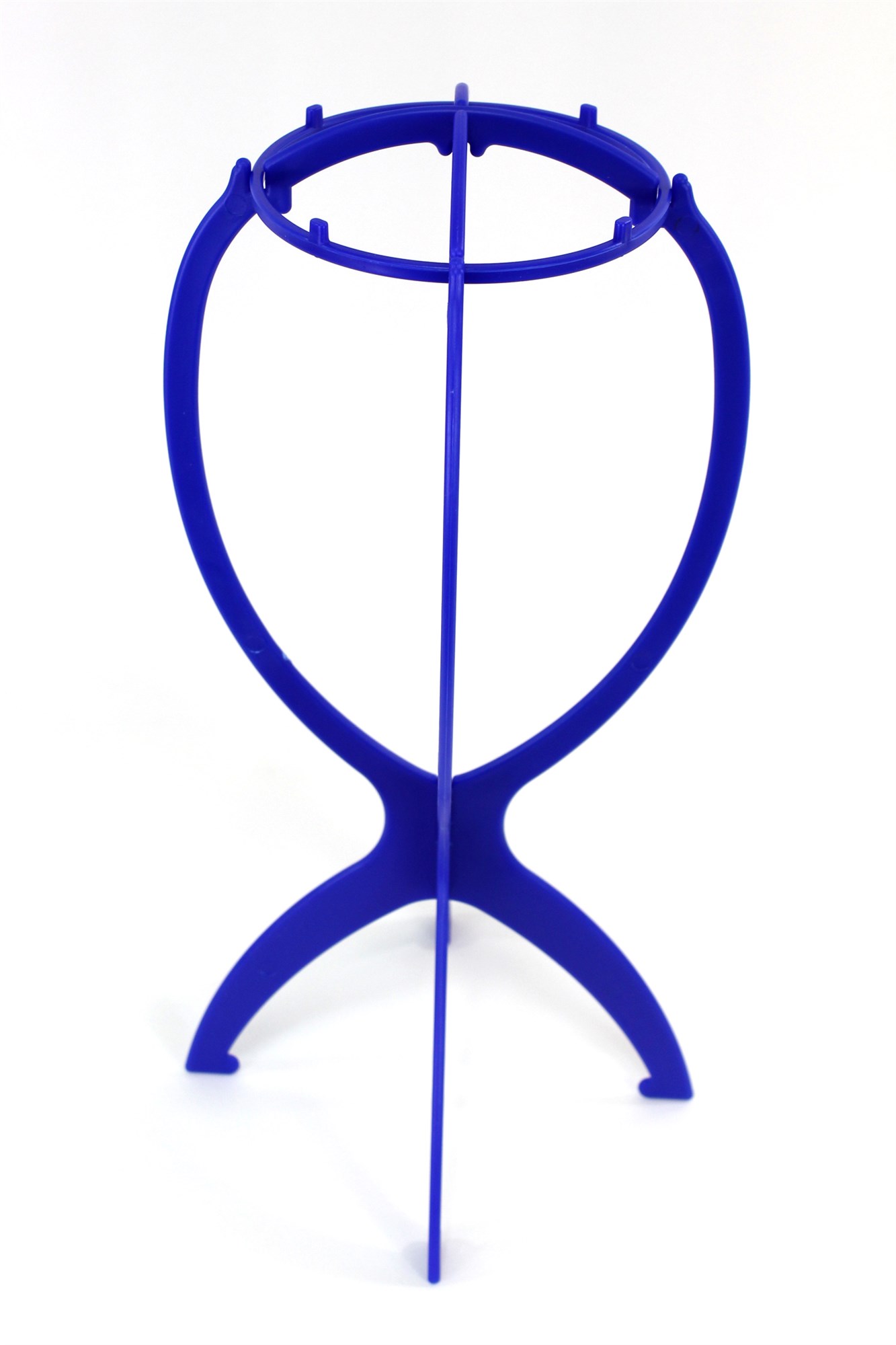 Plastic wig stand, wig display and hold, blue M17, view 3, WIG ME UP: Your Perücken Online Shop Mannequin Heads