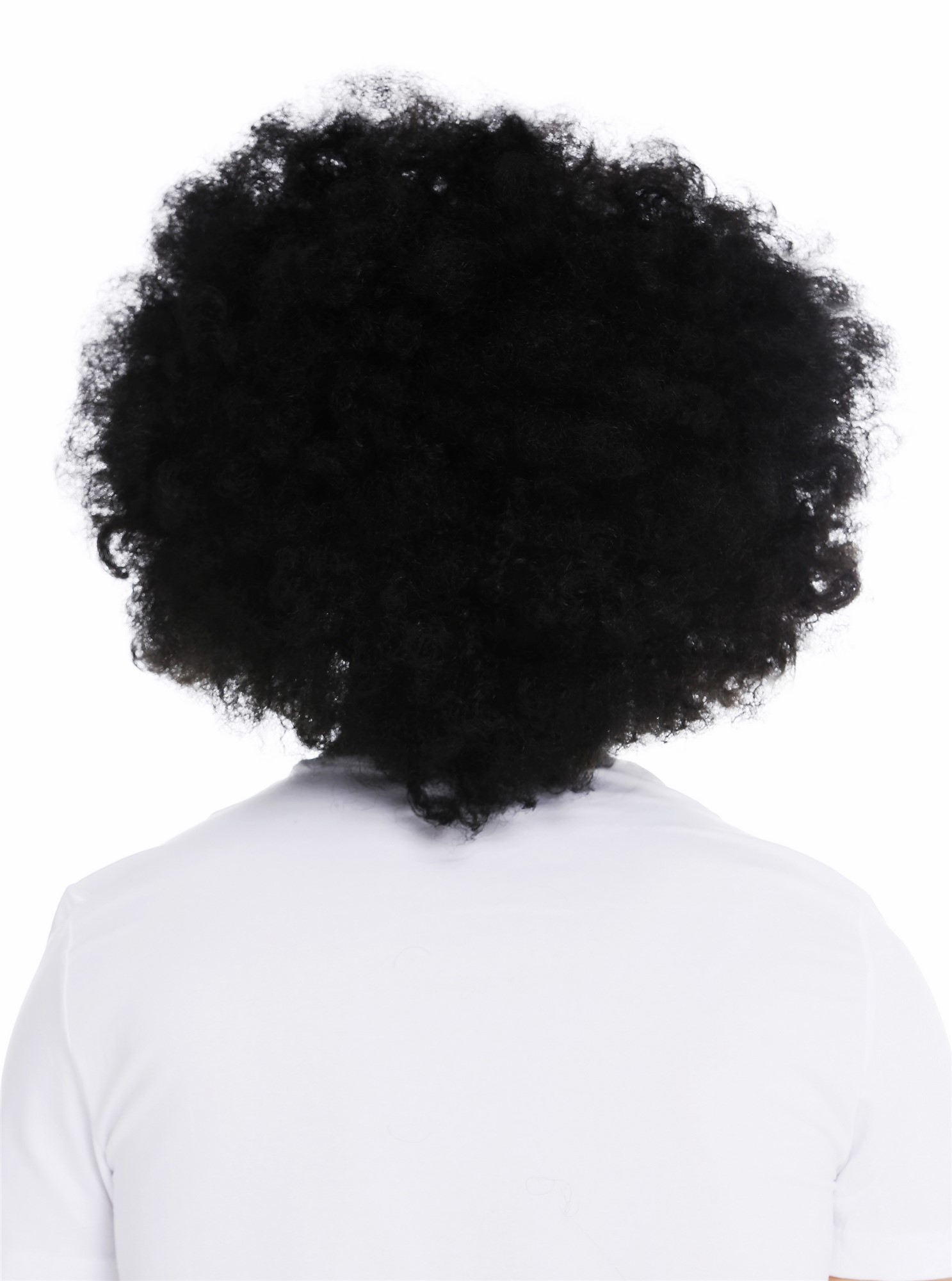 XXL big massive afro wig women men carnival Halloween voluminous black 70's 3256, view 6, WIG ME UP: Your Perücken Online Shop Party Wig, Unisex, pitch black, curled, shoulder-length