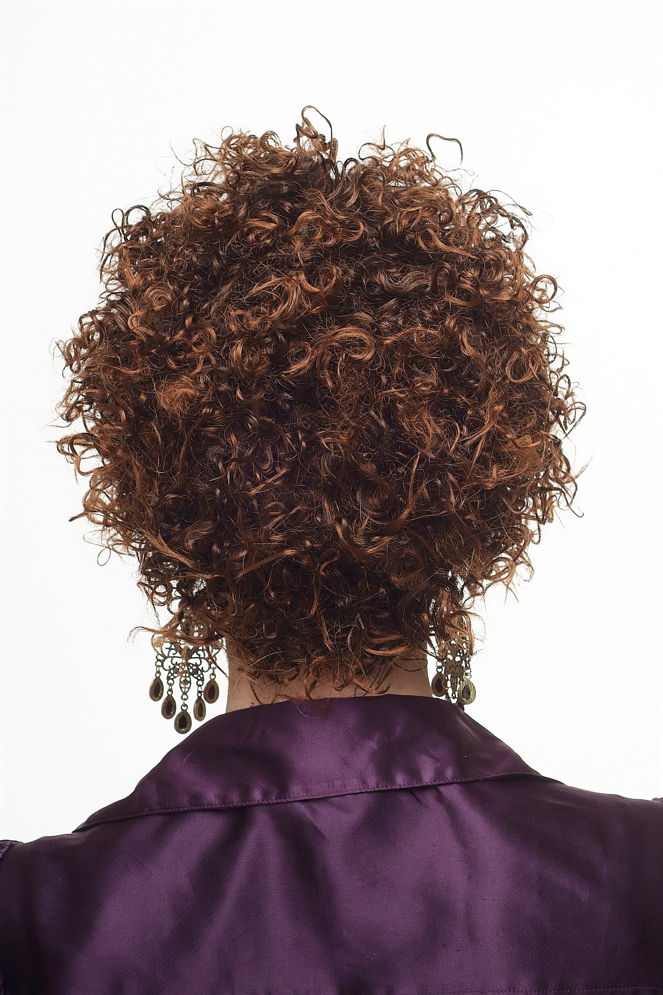 hochwertige Qualitätsperücken, Braune Damen Perücke mit krassen Locken Medusa Kraushaar Look 138L2-2T30, Ansicht 4, WIG ME UP: Ihr Perücken Online Shop lockige Tressen-Perücke Braun kurze Haare für Damen