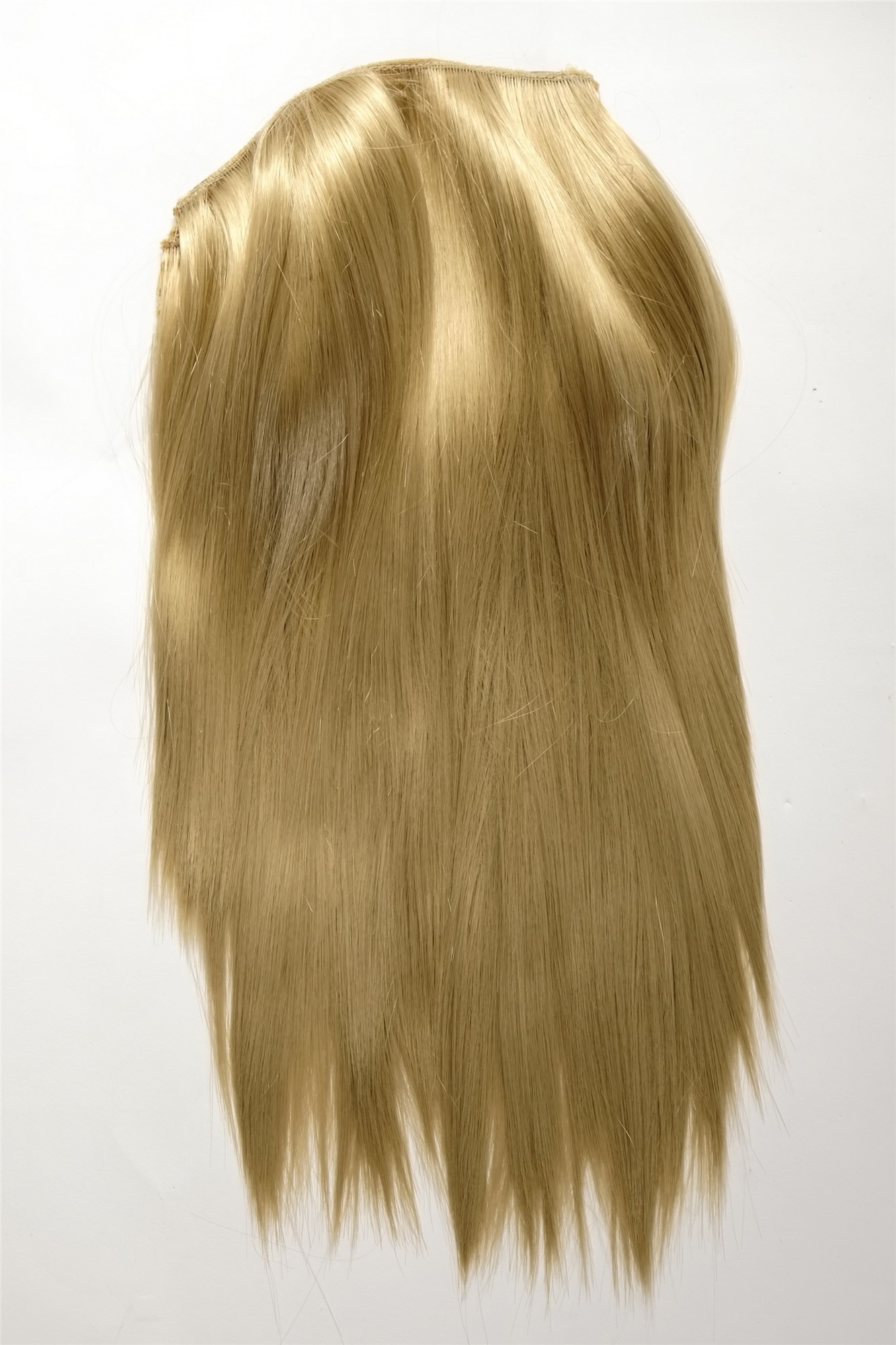Clip-in Haarteil mit 5 Klammern glatte lange Haare Hell-Goldblond HD1401-16F, Ansicht 2, WIG ME UP: Ihr Perücken Online Shop glatte Halbperücke Helles Goldblond 50 cm lang