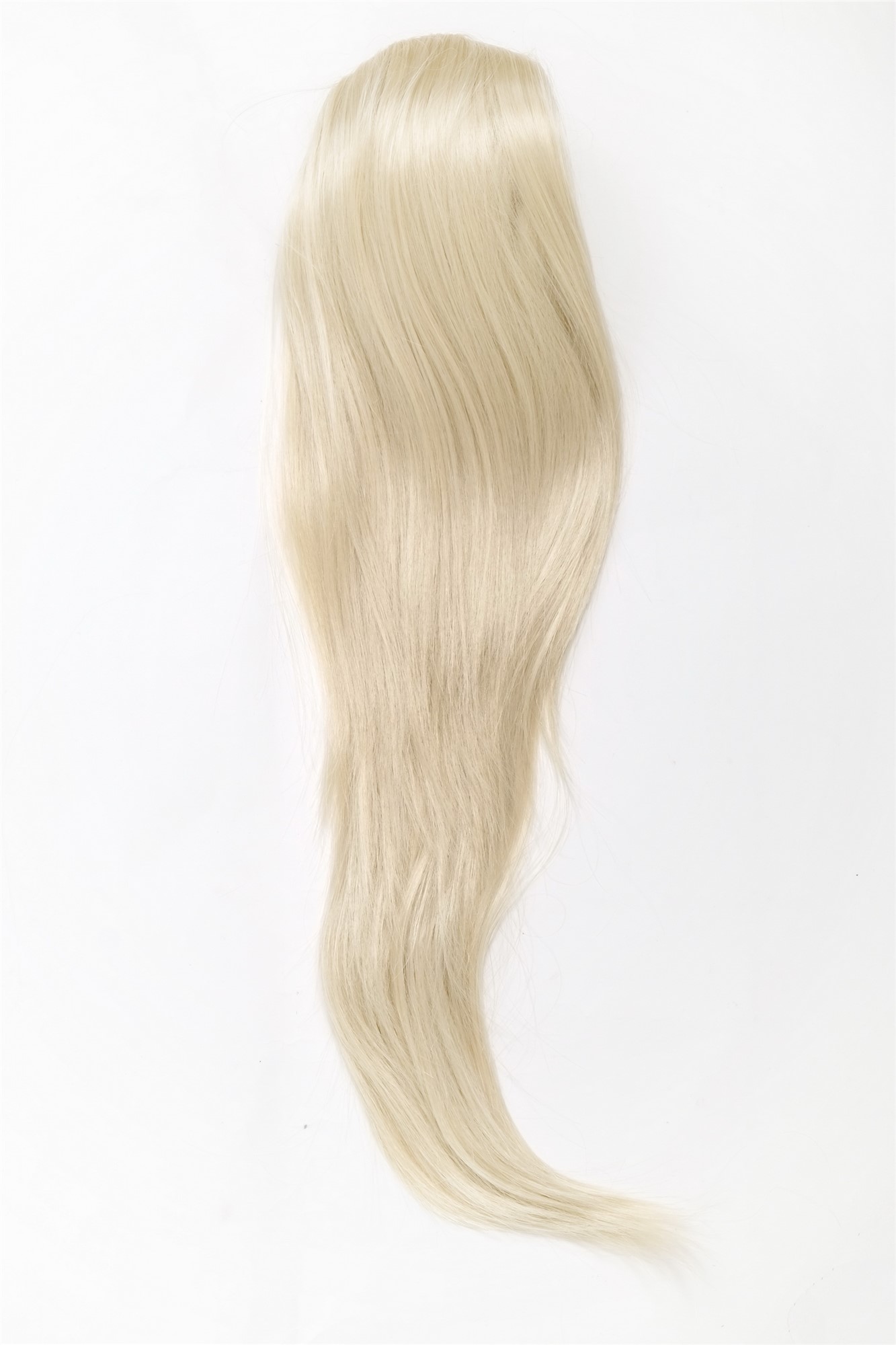 hochwertiges Haarteil voluminös glatt Butterfly-Clip + Gummizug Lichtblond WK06-88, Ansicht 4, WIG ME UP: Ihr Perücken Online Shop glattes Zopf-Haarteil Lichtblond 60 cm lang