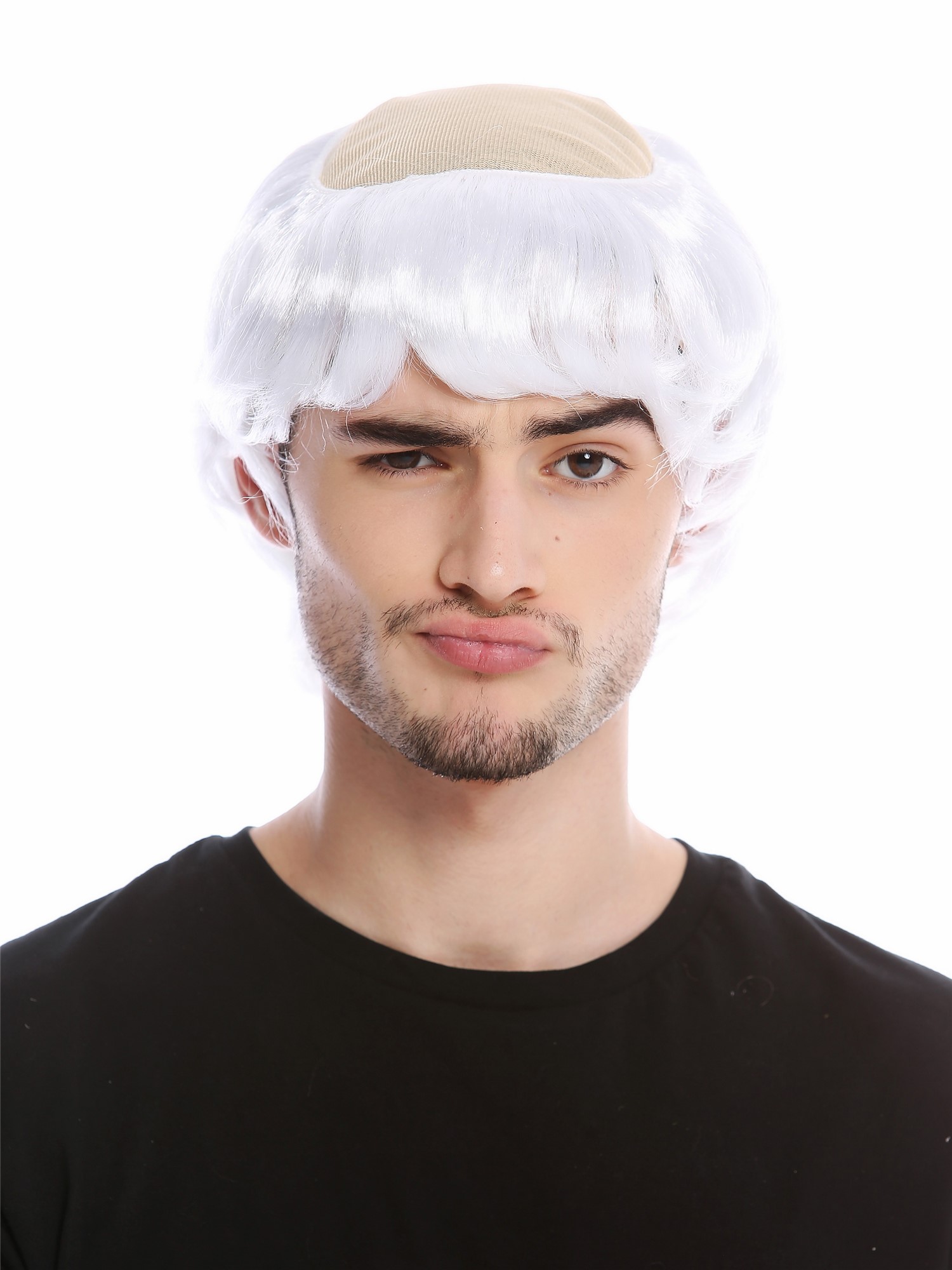 Party Wig, Men, White, straight, short