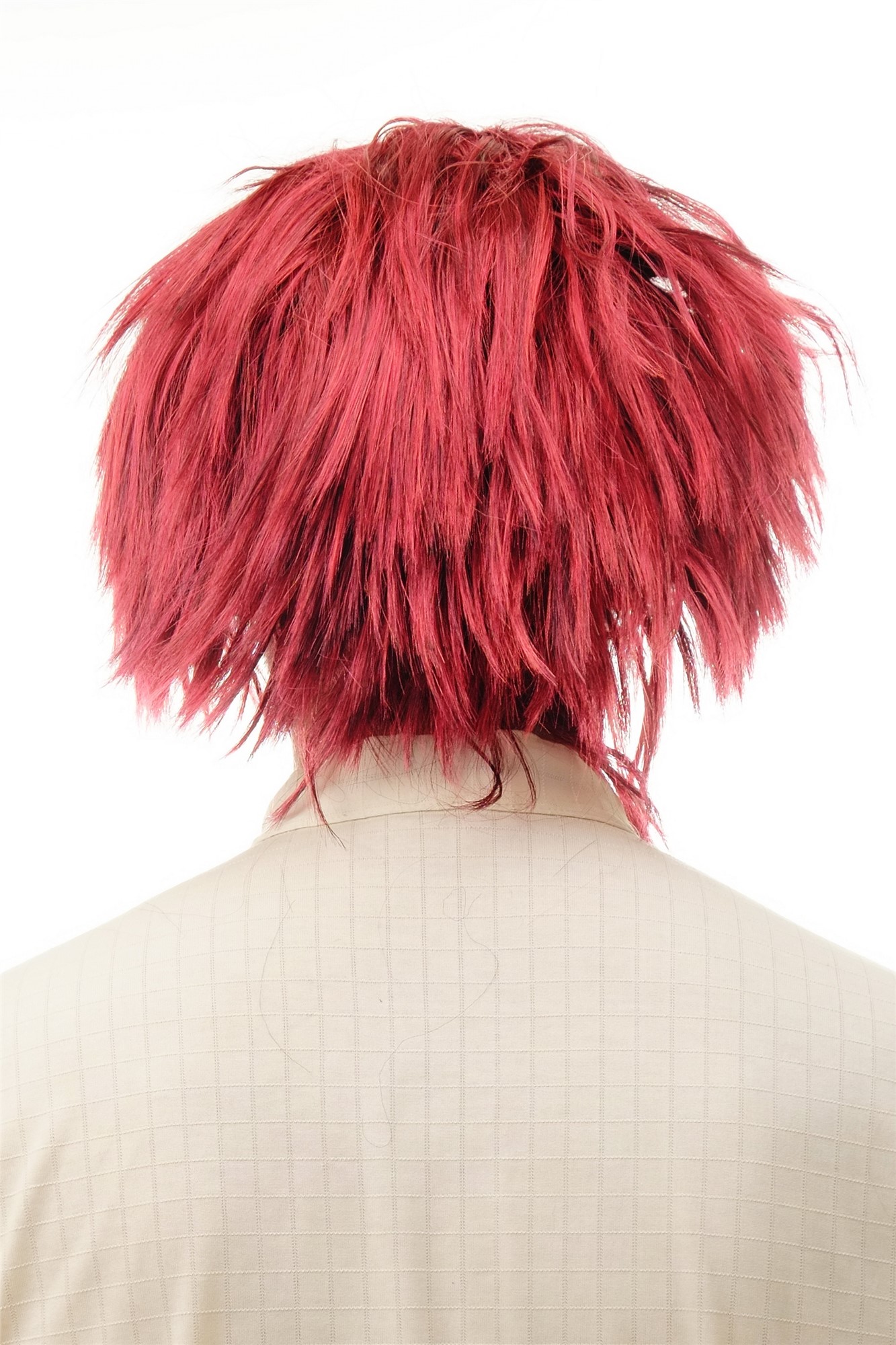 91081 Lady or Man Party Wig Halloween Cosplay shaggy brown red mix dumb dumber goofy nerdy look, view 3, WIG ME UP: Your Perücken Online Shop Party Wig, Unisex, Red, Black, wavy, short