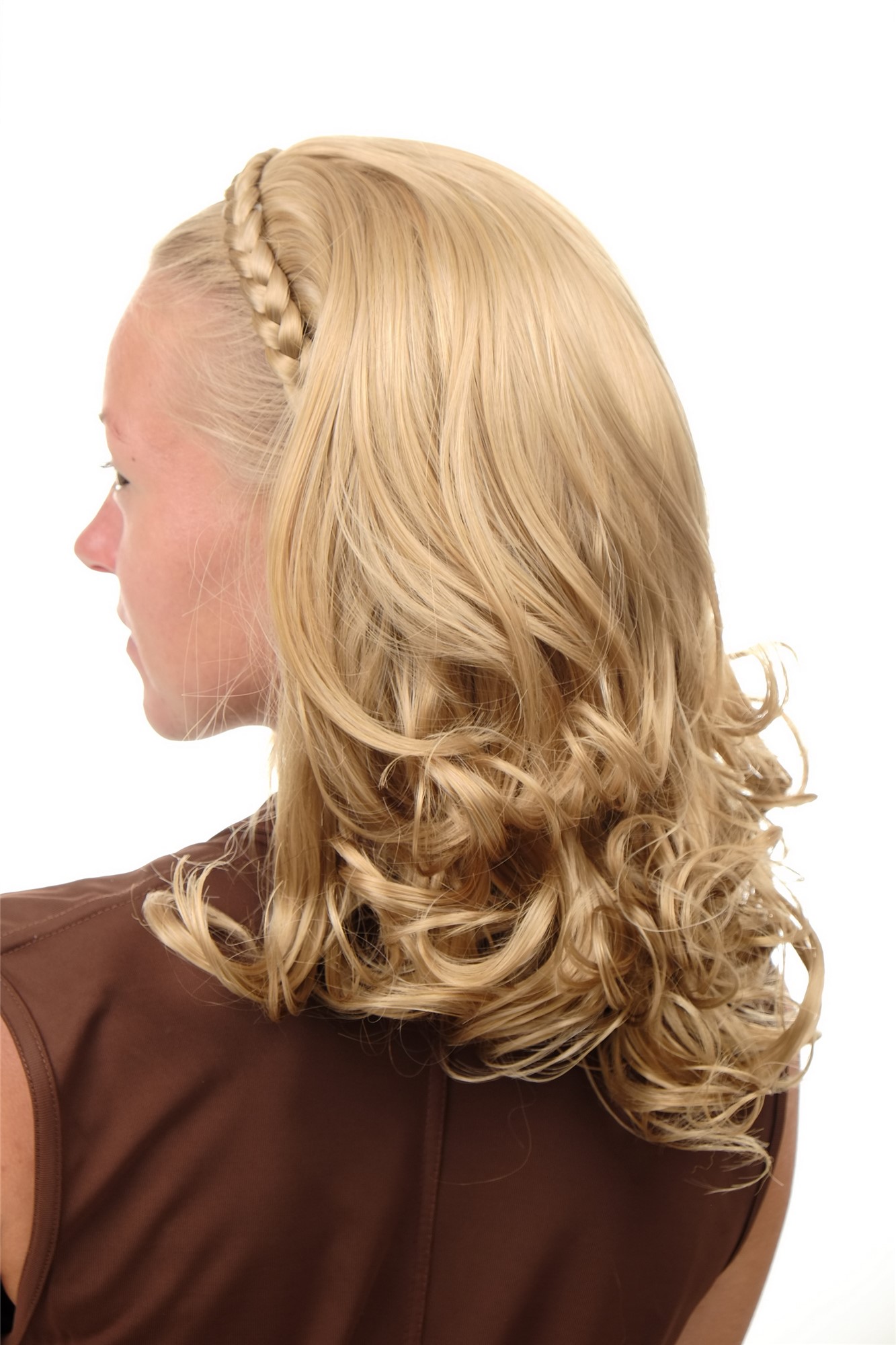 Hair Circlets, golden blonde, Braided, shoulder-length