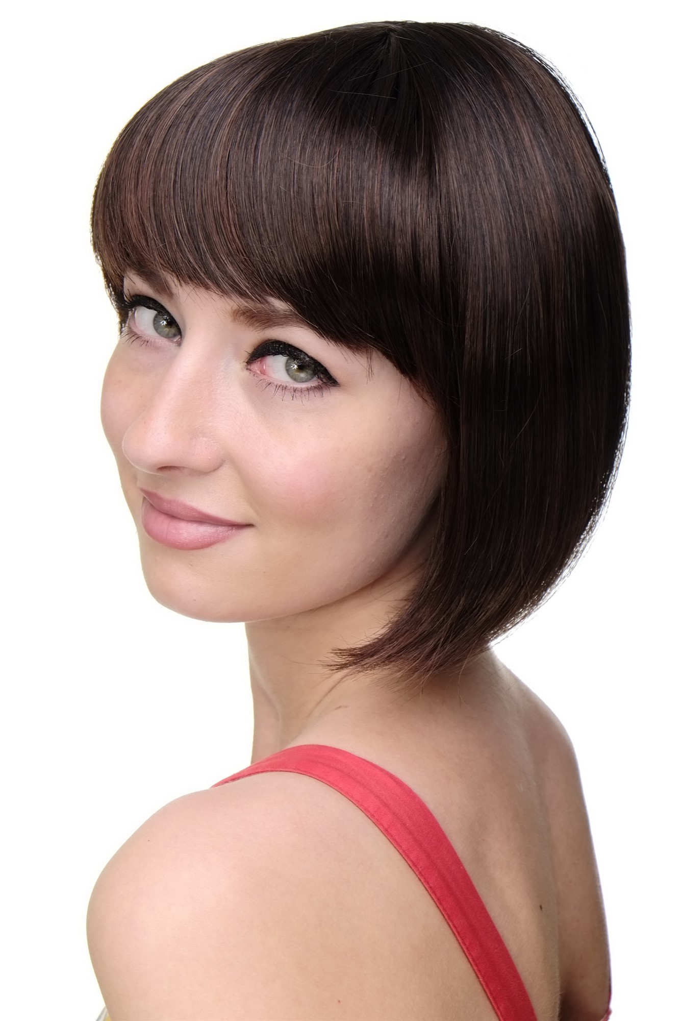 Lady  Wig short Page Bob fringe bangs dark brown & mahogany mix 703-2T33, view 3, WIG ME UP: Your Perücken Online Shop Quality Wigs, Ladies, black-mahogany brown, straight, short