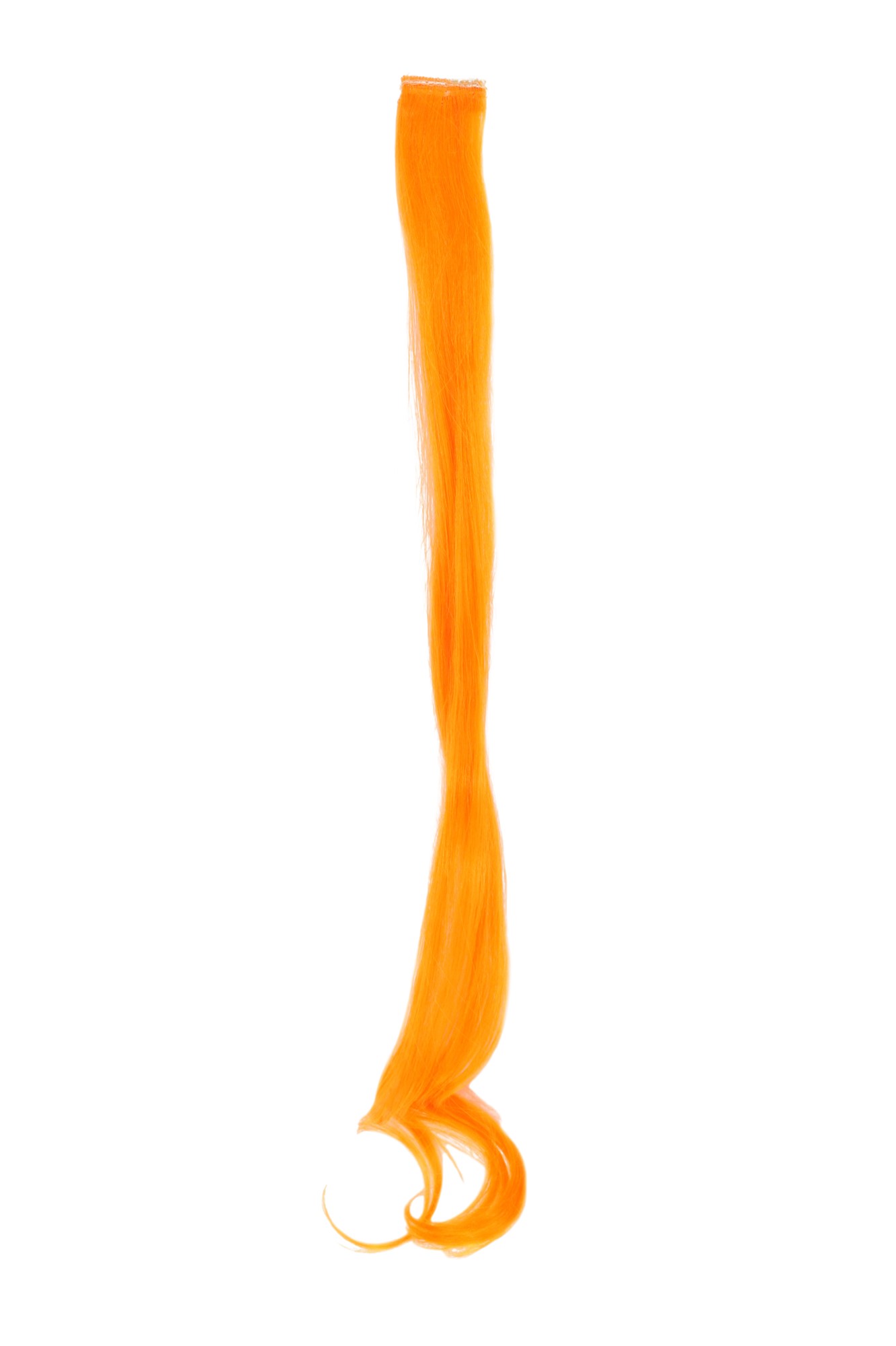 1 Clip Extension Strähne wellig 65 cm Orange YZF-P1C25-TF2201, Vorderansicht, WIG ME UP: Ihr Perücken Online Shop wellige Extensions Orange 63 cm lang