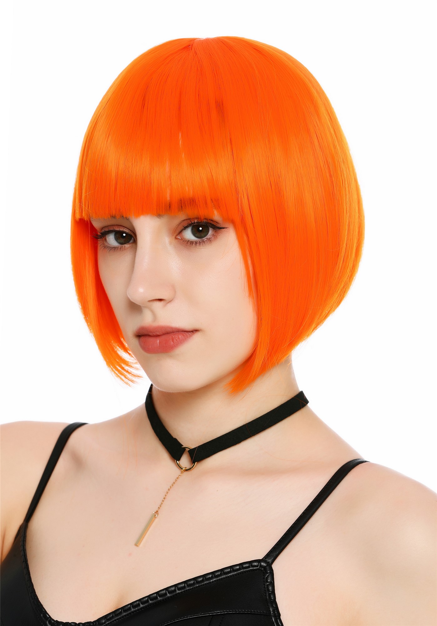 Damenperücke kurz Bob Pony glatt orange SZL0751-DHT2202