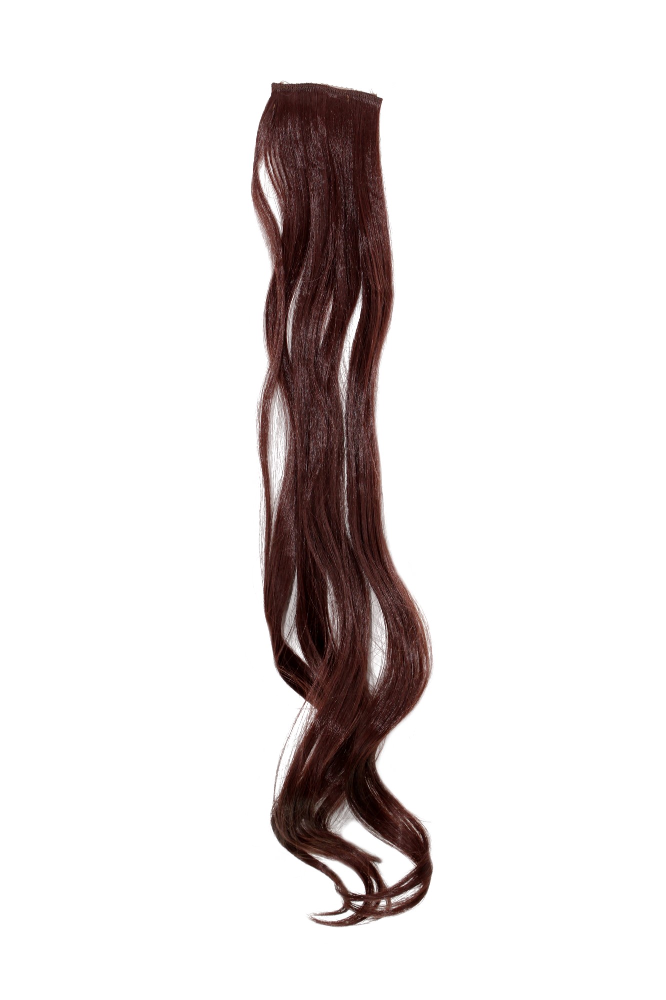 wellige Extensions Dunkel Mahagoni, Baun 63 cm lang