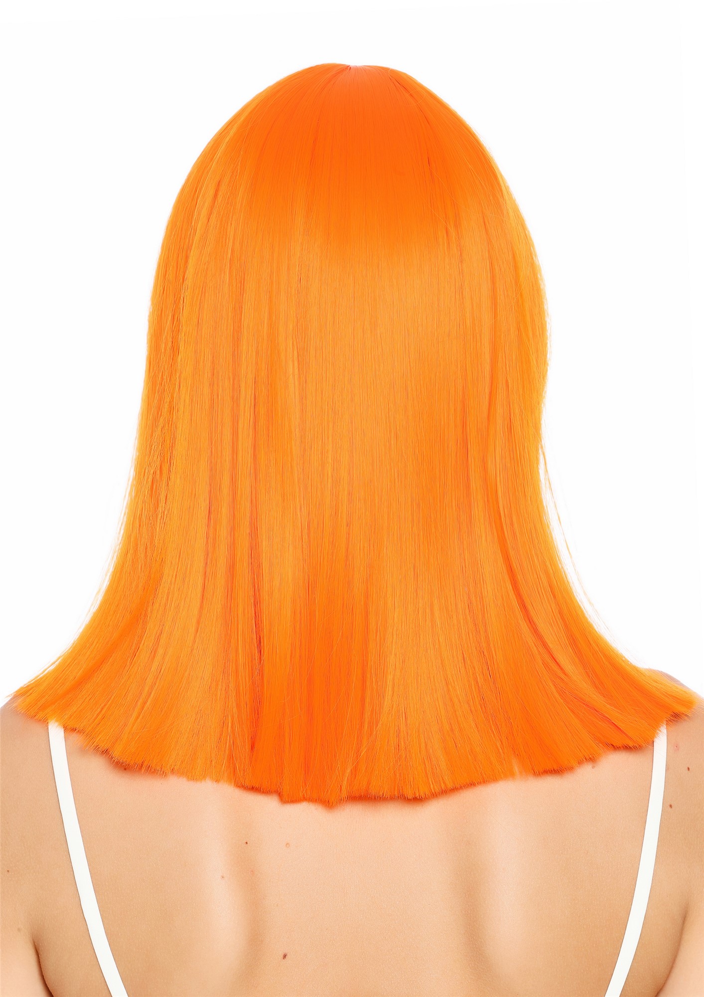 Damenperücke schulterlang blunt glatt breiter Pony Disco Orange SZL1498-DHT2202