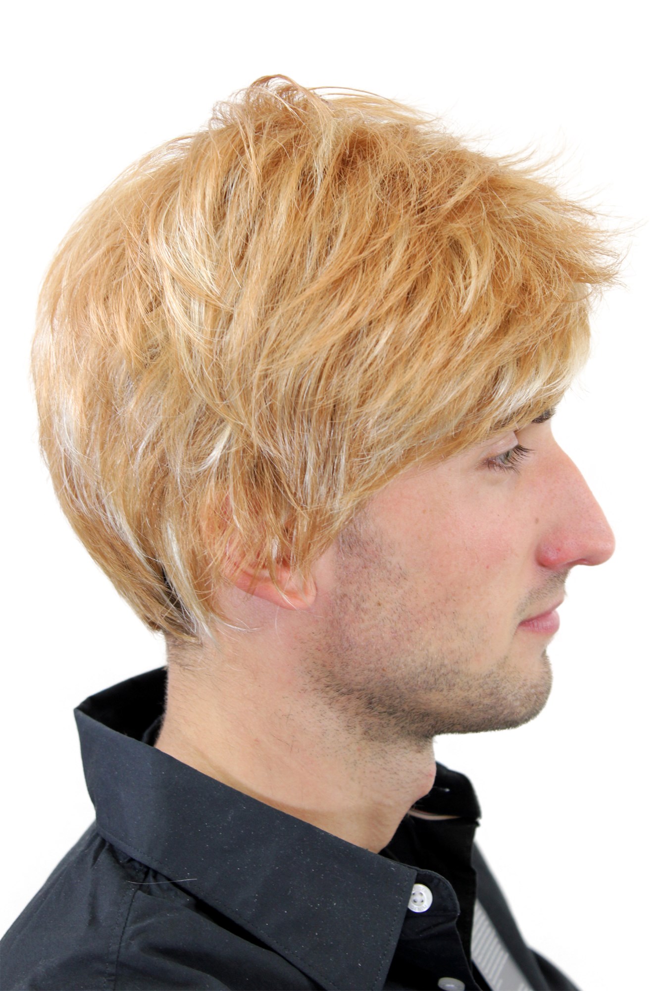 hochwertige Qualitätsperücken, Herrenperücke Dunkelblond mit Highlights GFW1176-27H613, Ansicht 4, WIG ME UP: Ihr Perücken Online Shop glatte Tressen-Perücke Blond kurze Haare für Herren