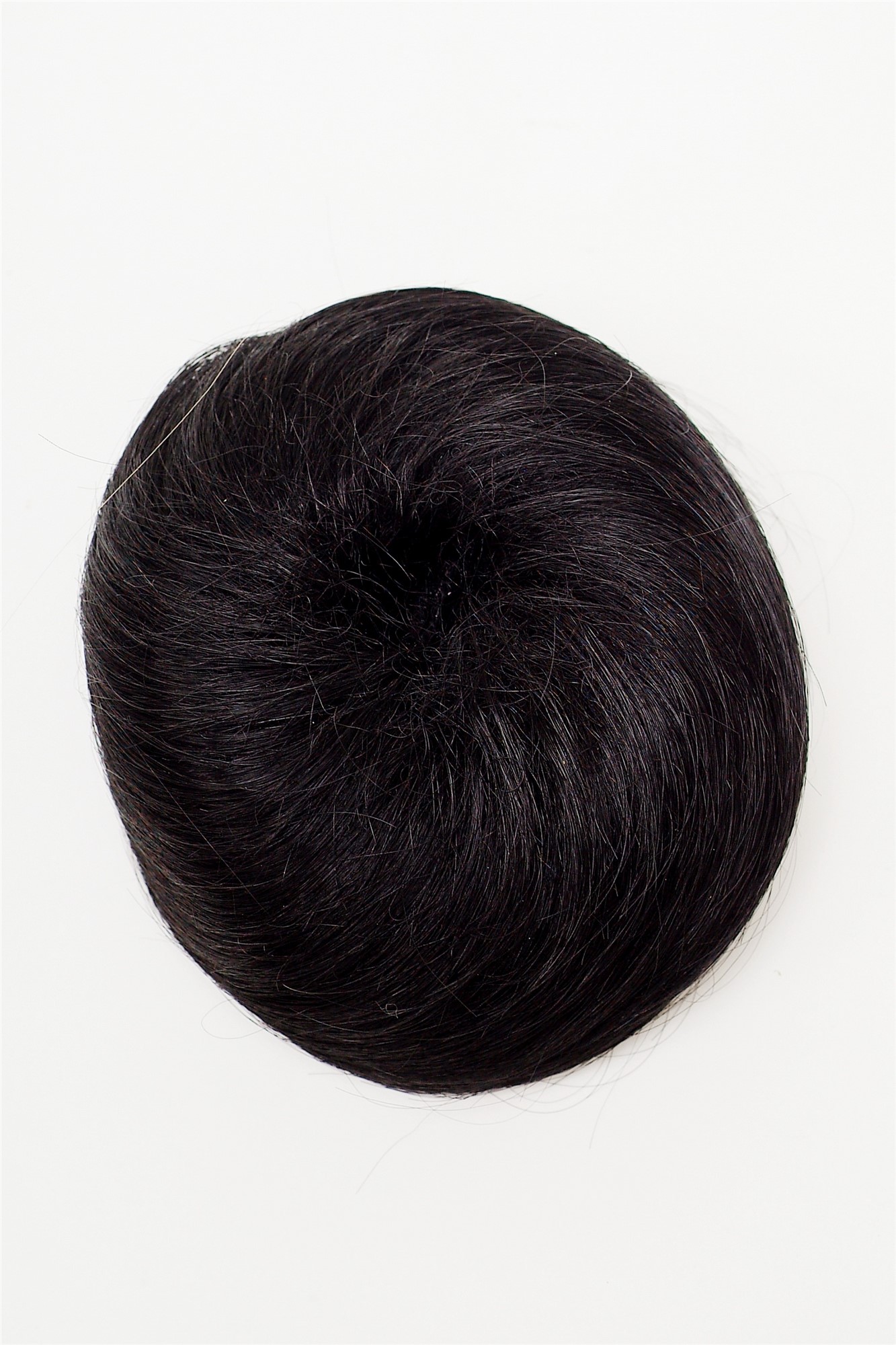 Haarknoten Dutt 60er Vintage Schwarz Modell: NHA-004D, Ansicht 3, WIG ME UP: Ihr Perücken Online Shop glatter Dutt Haarteil Schwarz