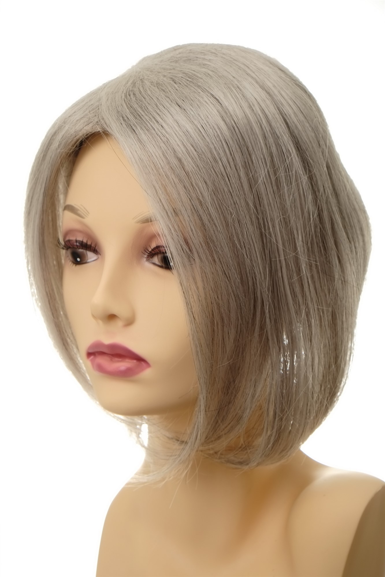 Großes Toupet Haarteil Haarersatz Aufsatz Haarauffüller Clip-In Grau L056-51, Ansicht 2, WIG ME UP: Ihr Perücken Online Shop Toupet glatt Grau 30 cm
