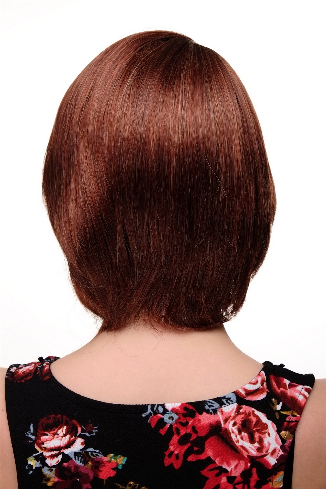 hochwertige Qualitätsperücken, Glatte kurze Frauenperücke Seitenscheitel Braun-Rot-Mix 6082-33A/130, Ansicht 4, WIG ME UP: Ihr Perücken Online Shop glatte Tressen-Perücke mit Kopfhaut-Imitat Braun-Rot-Mix kurze Haare für Damen