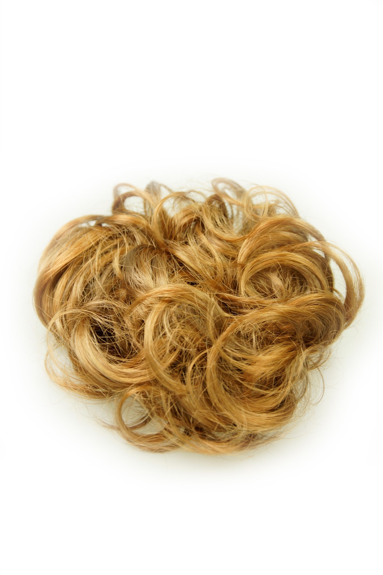 Scrunchie lockig dunkelblond-blond 18 cm