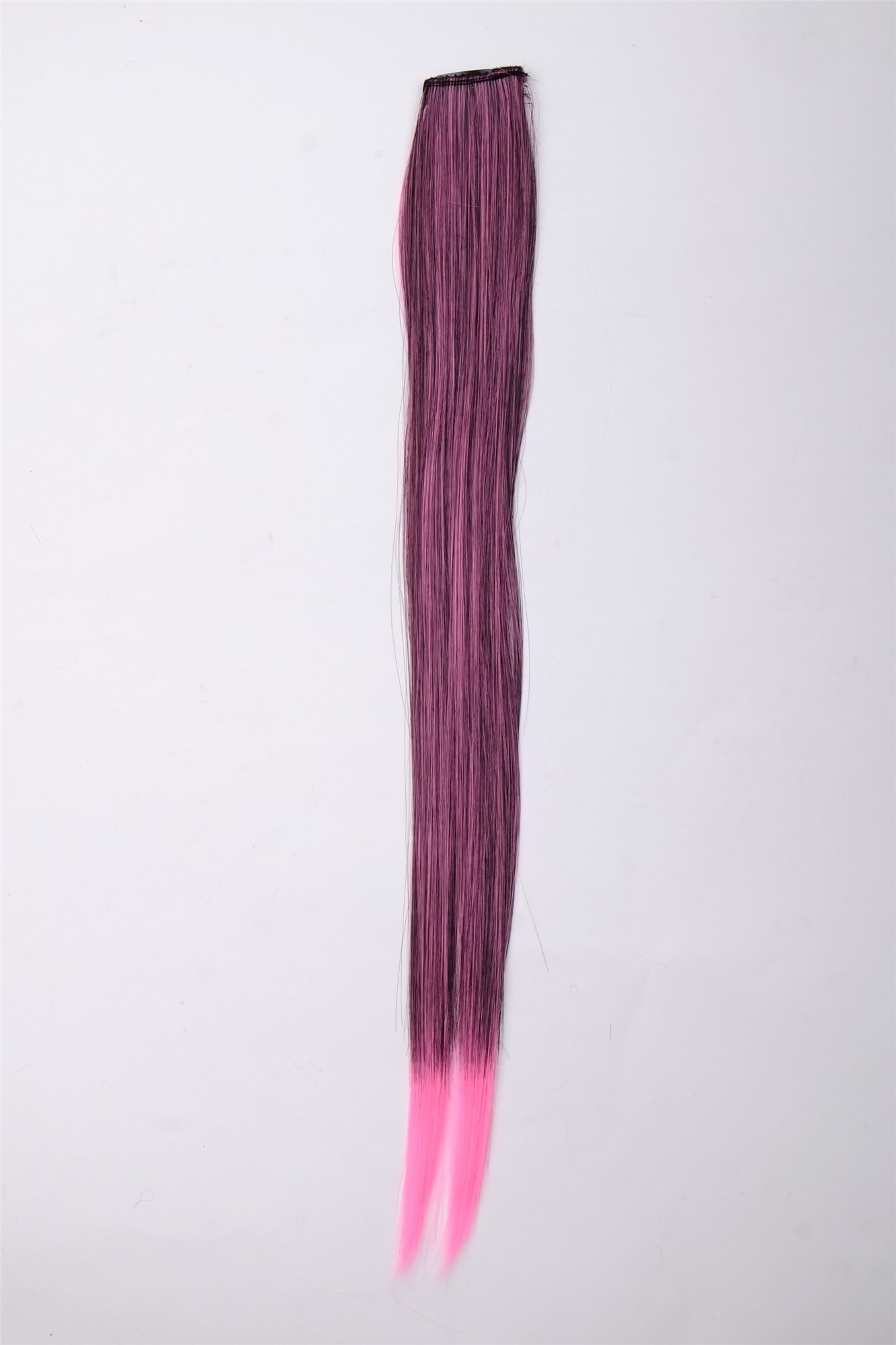 glatte Extensions Pink-Schwarz-Mix Schwarzpink 45 cm lang