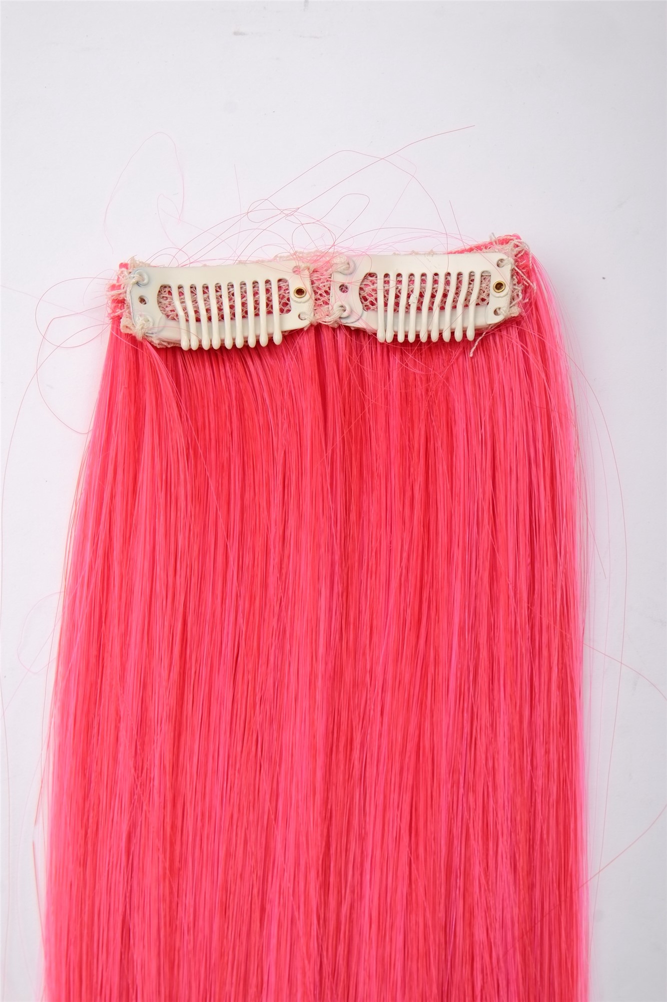 glatte Extensions Rot-Pink-Mix 45 cm lang