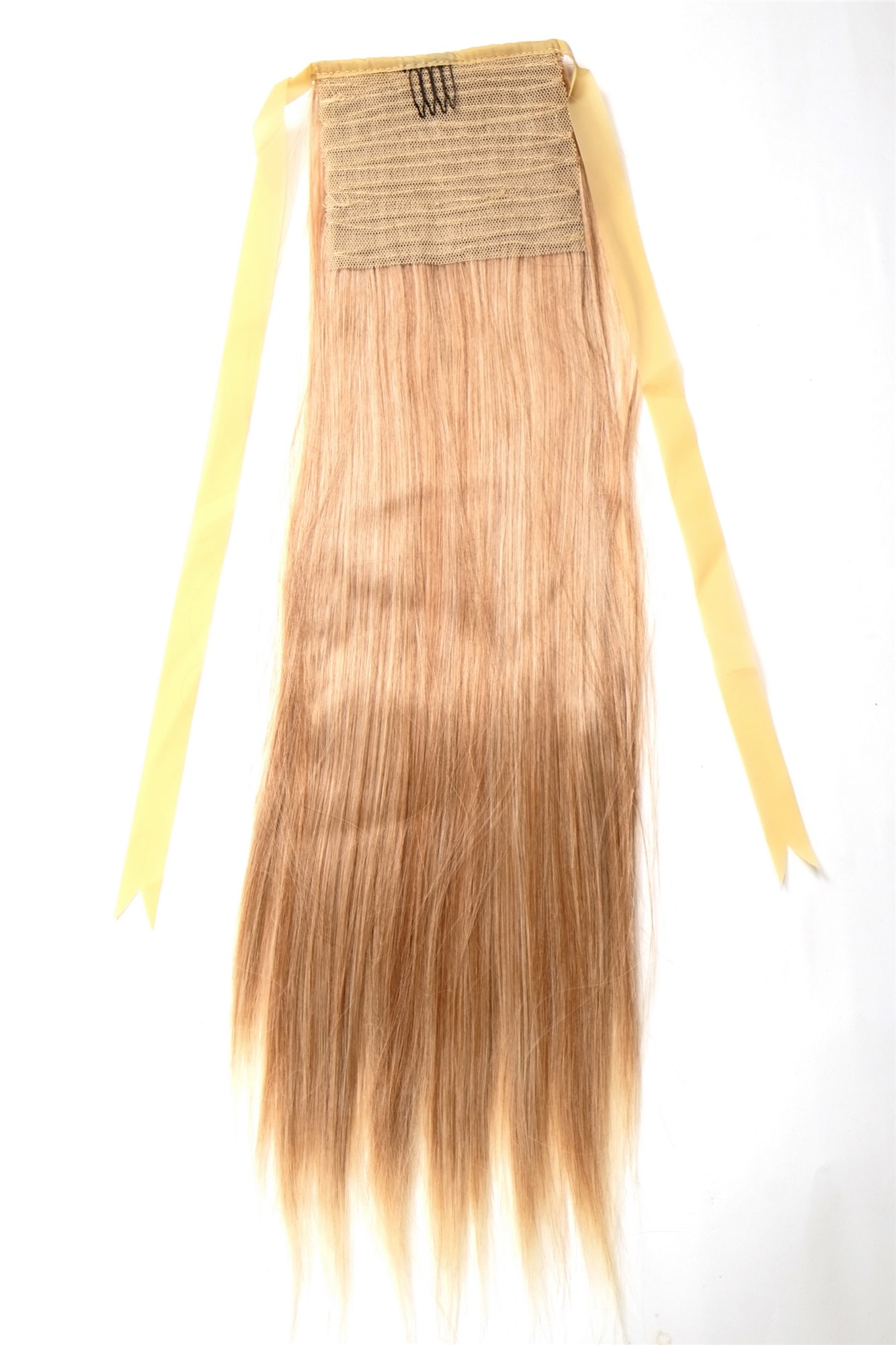 hochwertiges Haarteil glatt lang Befestigung mit Bändchen & Klammer Blond-Mix C9429-27T613, Ansicht 4, WIG ME UP: Ihr Perücken Online Shop glattes Zopf-Haarteil Blond-Mix 60 cm lang