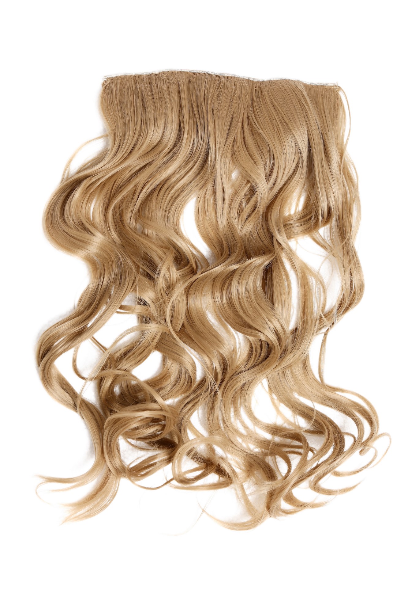 wellige Halbperücke Aschblond 45 cm lang