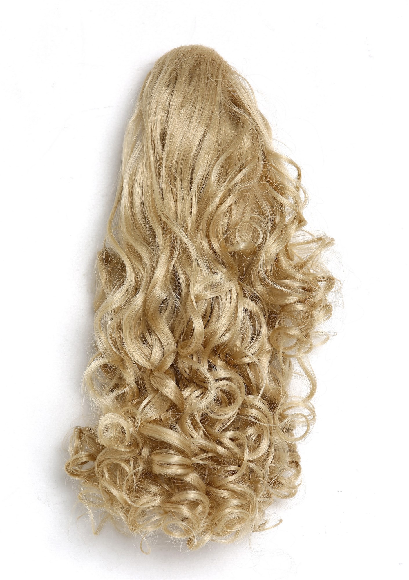 Hairpiece Halfwig 5 Clip Extension wide long curled curls light blond YZF-3180, view 4, WIG ME UP: Your Perücken Online Shop Ponytails, golden blonde, curled, long