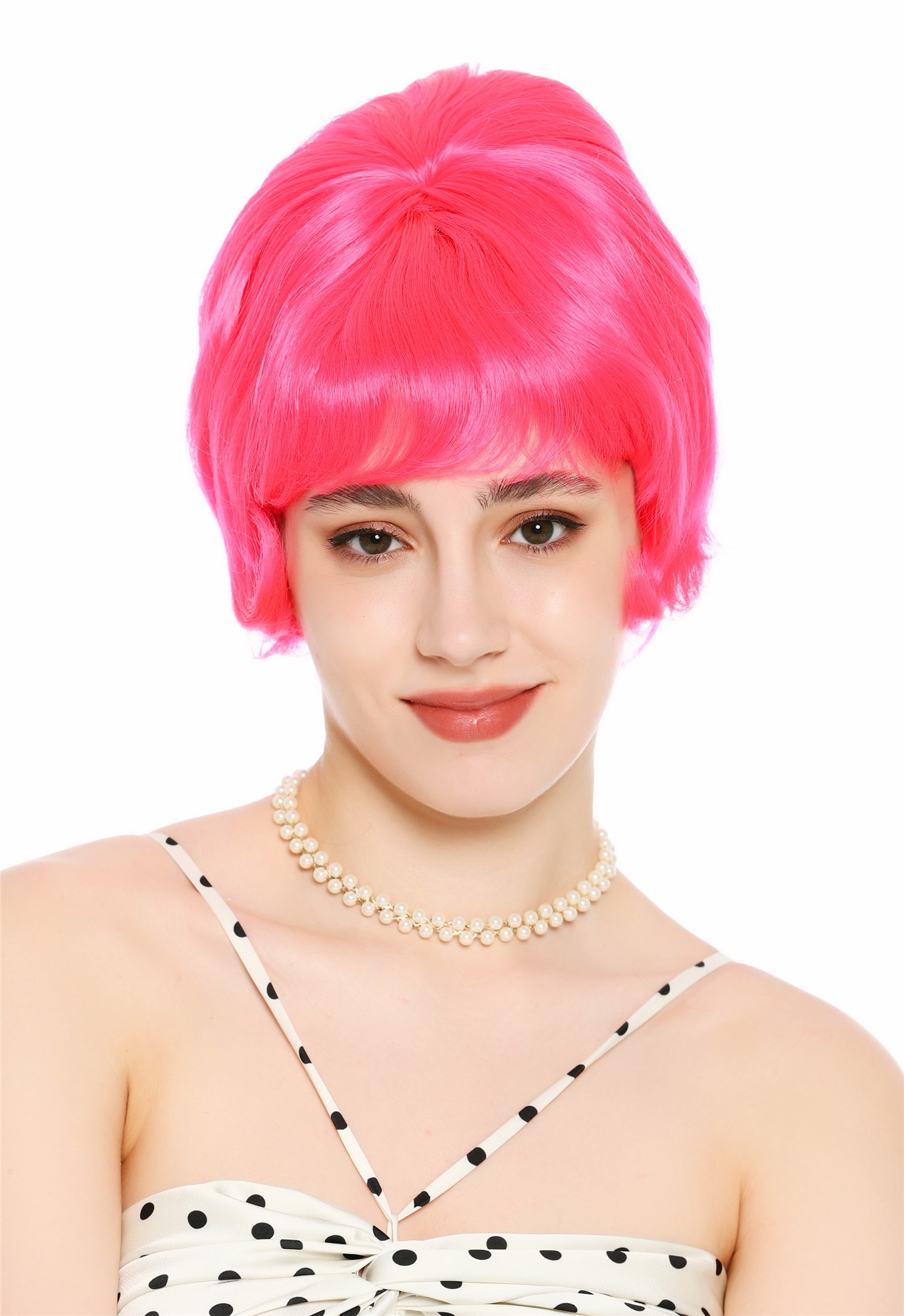Perücke Damen Retro Vintage 50er 60er Beehive hochtoupiert Pink Rosa DW3436-TF2315