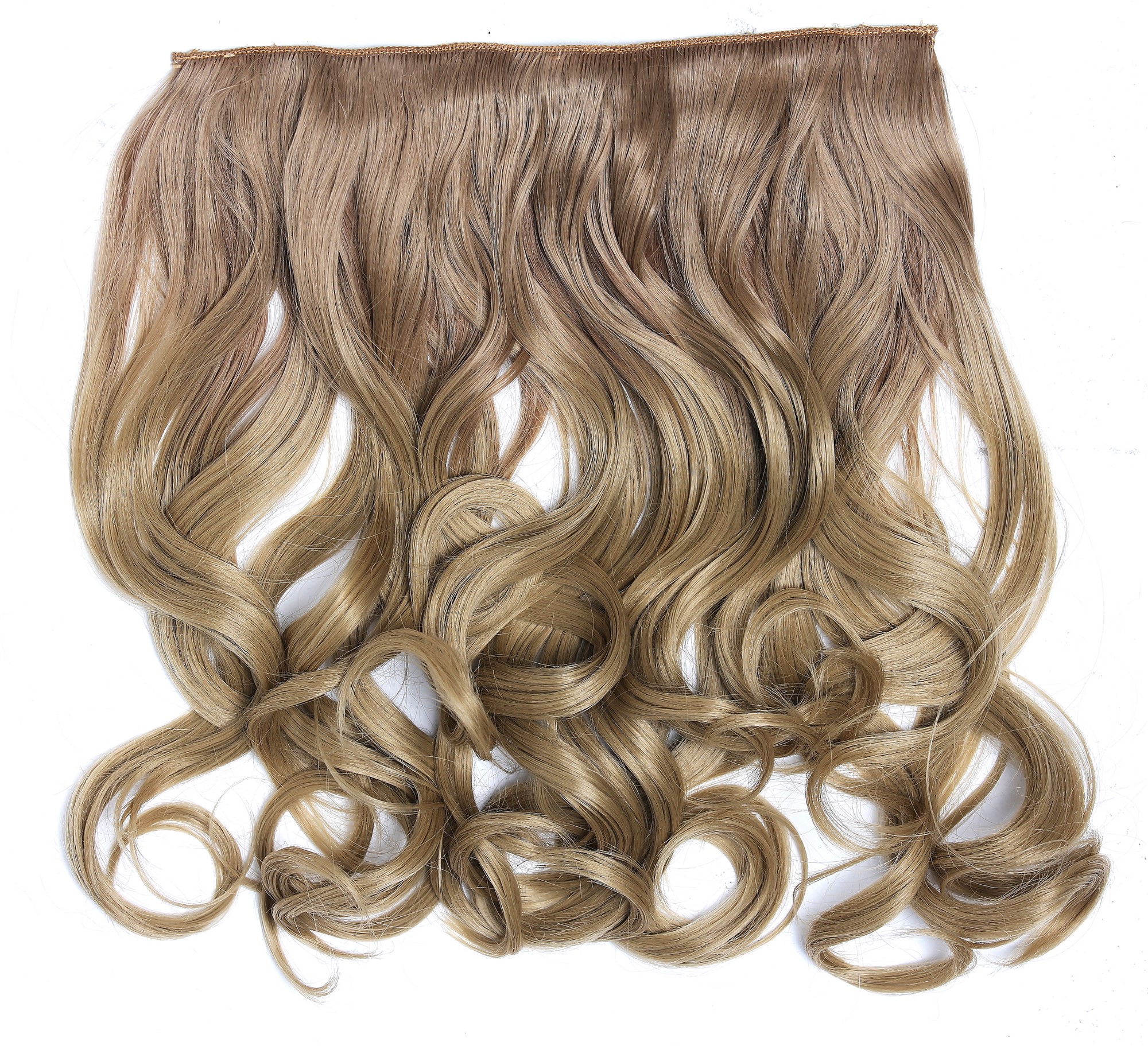 lockige Halbperücke Blond-Mix 40 cm lang