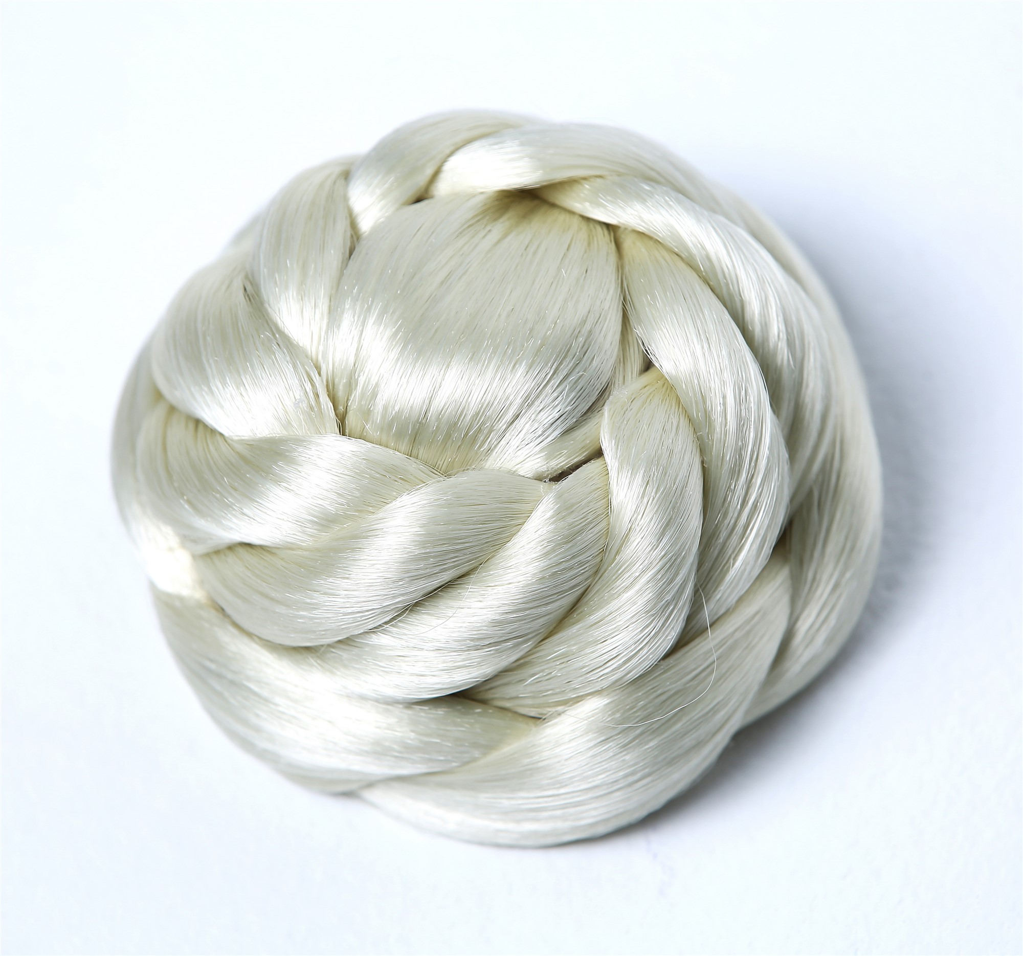 Dutt Haardutt Haarknoten Chignon aufwendig geflochten Lichtblond Platinblond HYD-0046-613, Ansicht 4, WIG ME UP: Ihr Perücken Online Shop geflochtener Dutt Haarteil Platinblond