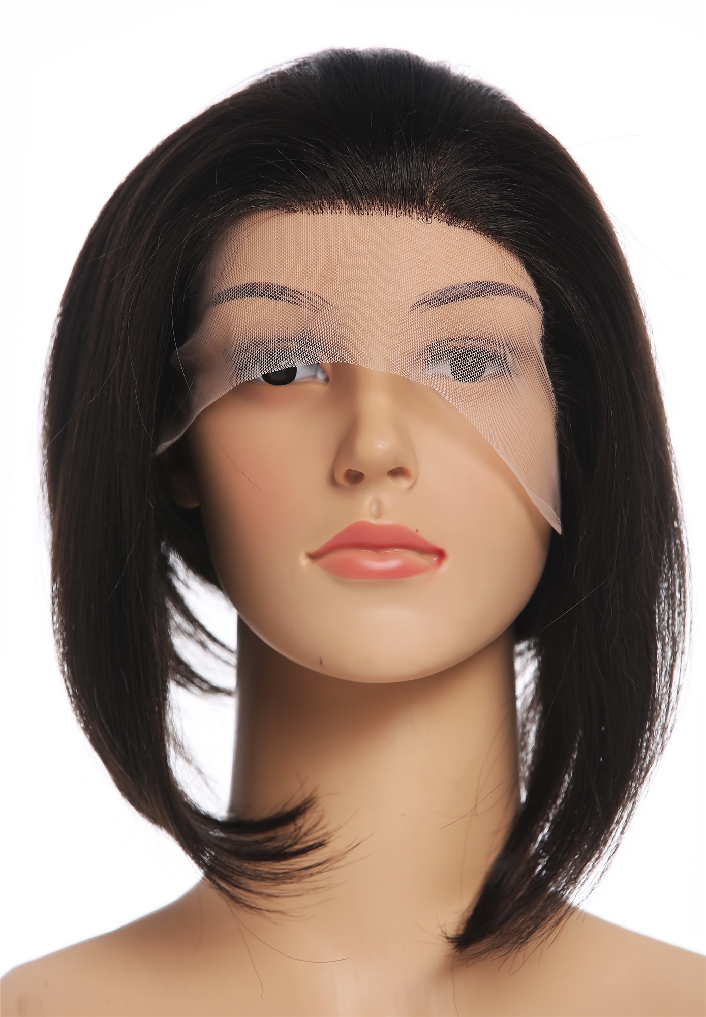 Women's wig lace front parting short bob clavi cut dark brown IVA-LF, view 8, WIG ME UP: Your Perücken Online Shop Quality Wigs, Ladies, dark brown, straight, short