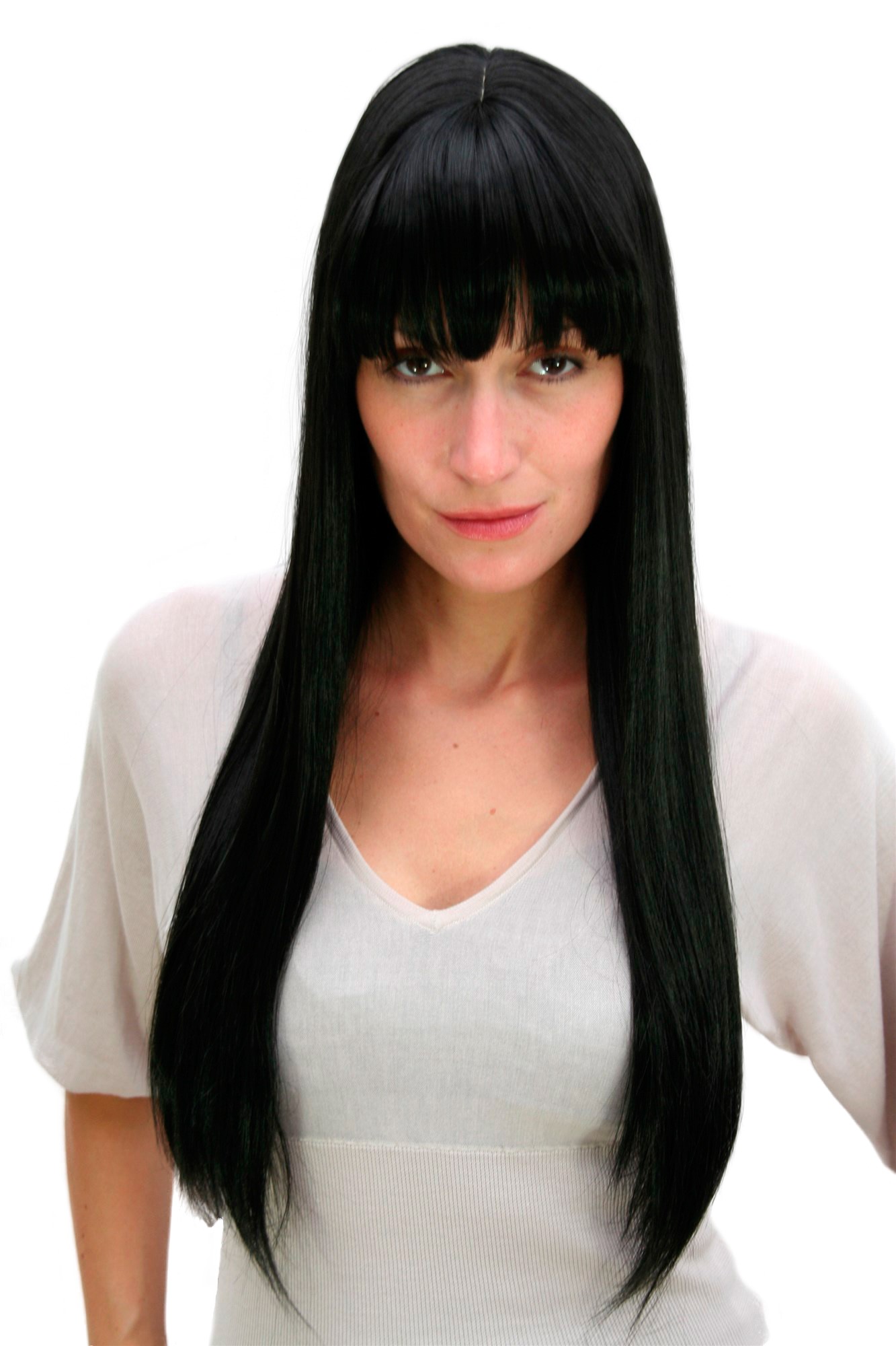 Quality Wigs, Ladies, velvet black, straight, long