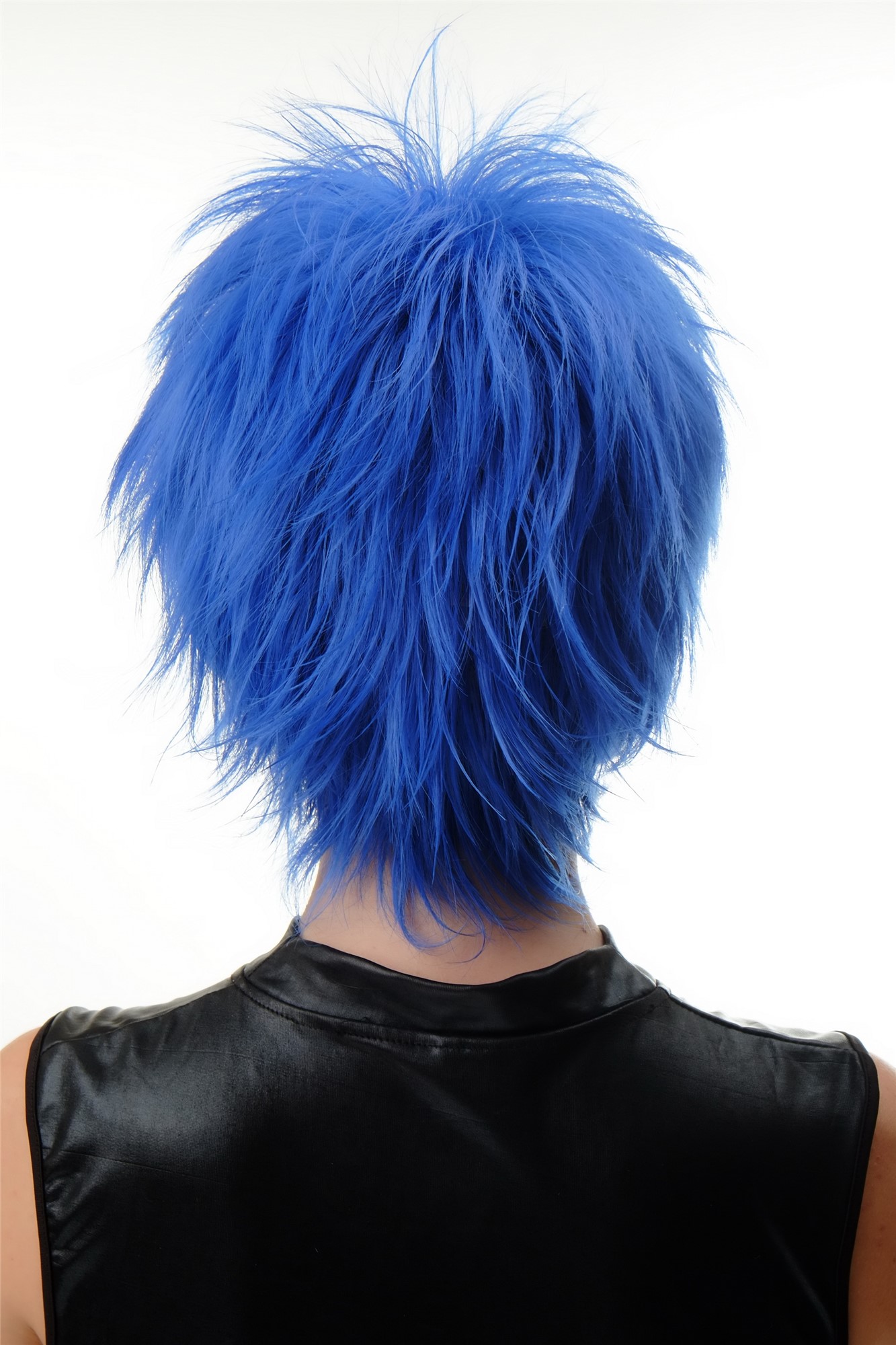 hochwertige Qualitätsperücken, Perücke Kurz Wilde Strähnen Wave 80er Blau Lavendelblau BLUE144-T2512, Ansicht 4, WIG ME UP: Ihr Perücken Online Shop wellige Tressen-Perücke Lavendelblau kurze Haare für Damen