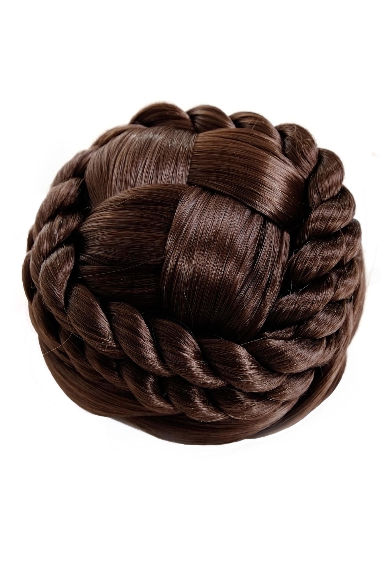 Hair Bun, light brown, Braided, short