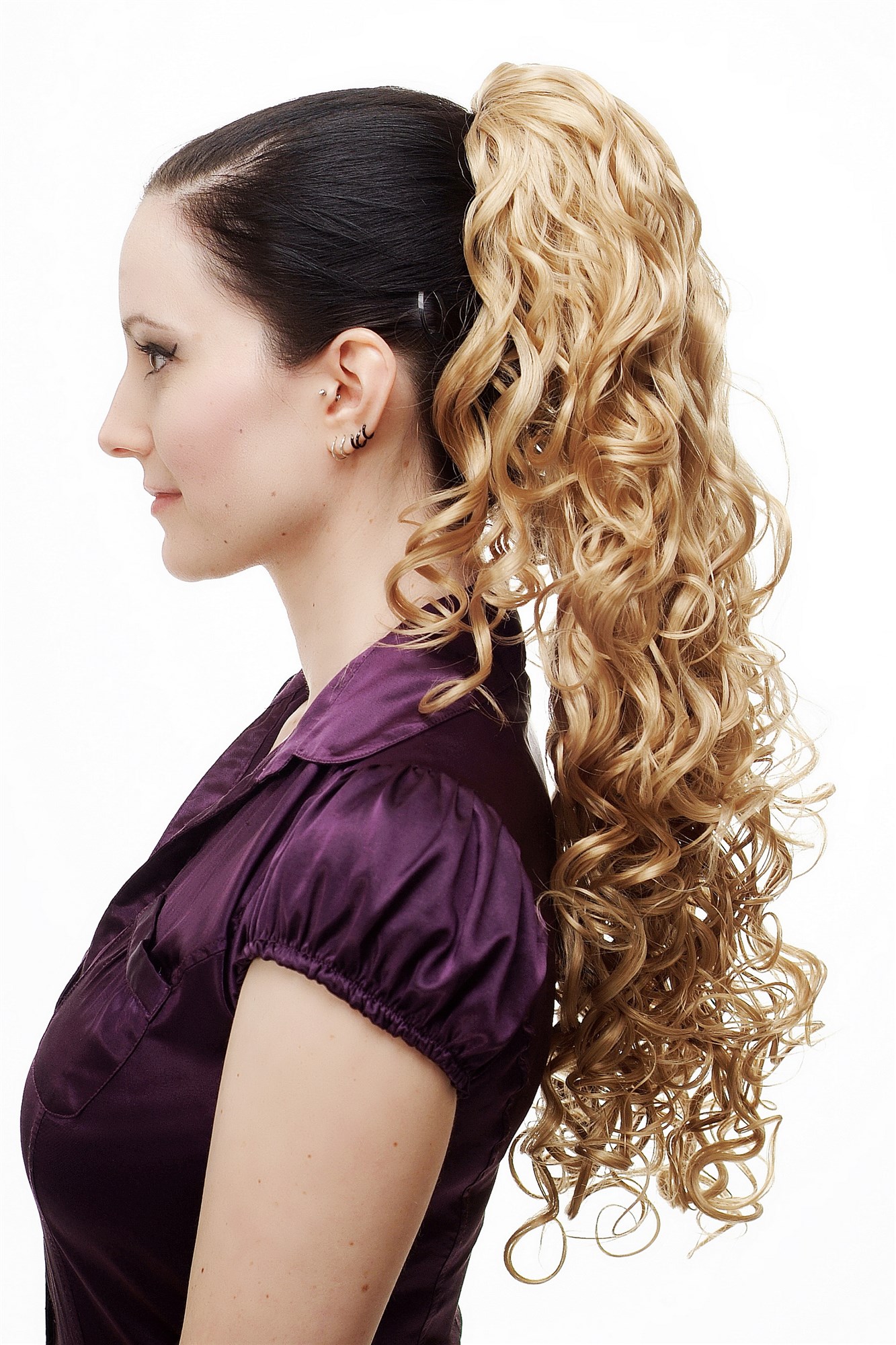 N310-24B Hairpiece PONYTAIL extension VERY long MASSIVE volume voluminous curly AMAZING curls kinks dark gold blond 23", view 2, WIG ME UP: Your Perücken Online Shop Ponytails, golden blonde, curled, long