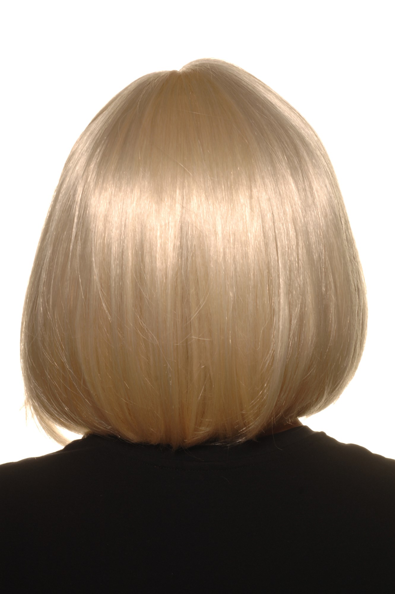 hochwertige Qualitätsperücken, Perücke Damen Bobfrisur Long Bob Pony glatt platinblond 7803-613, Ansicht 3, WIG ME UP: Ihr Perücken Online Shop glatte Tressen-Perücke mit Kopfhaut-Imitat Platinblond kurze Haare für Damen