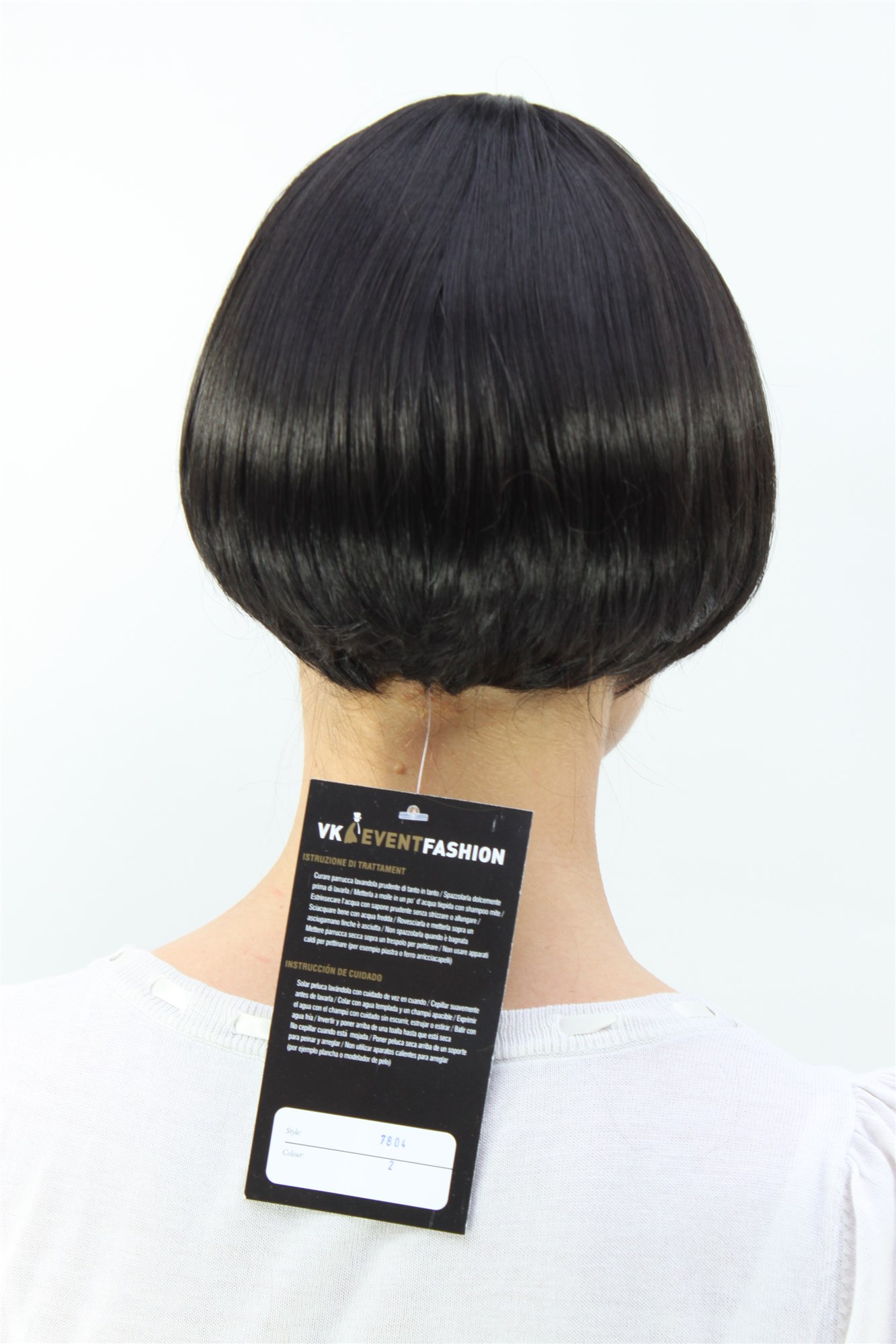 Bob PAGE Maid LADY  wig SWEET & SEXY black (7804 colour 2), view 3, WIG ME UP: Your Perücken Online Shop Quality Wigs, Ladies, black-brown, straight, short