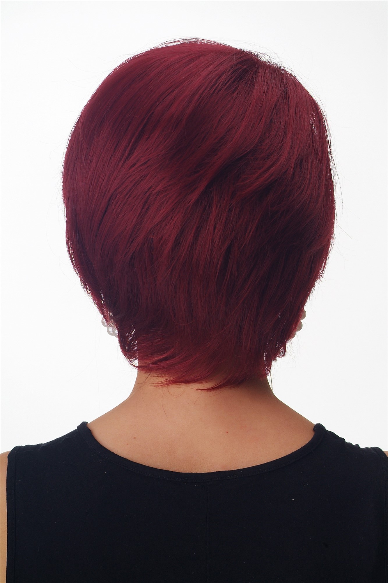 Lady women wig Bob short voluminous straight parting burgundy red F2743, view 4, WIG ME UP: Your Perücken Online Shop Quality Wigs, Ladies, eggplant red, straight, short