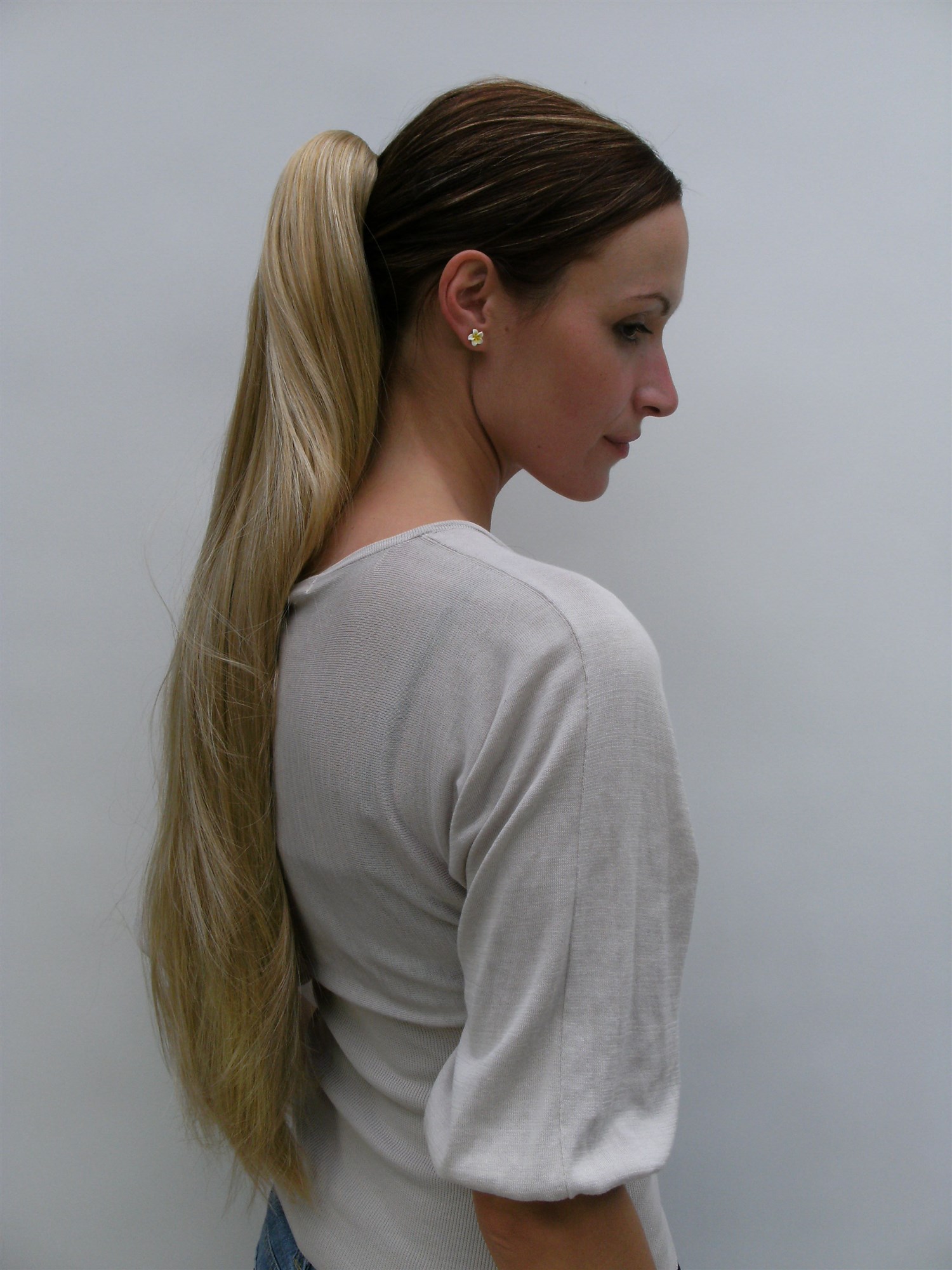 Hairpiece PONYTAIL very long straight BLONDE blond (T113 Colour 611B), view 2, WIG ME UP: Your Perücken Online Shop Ponytails, light blonde, straight, long