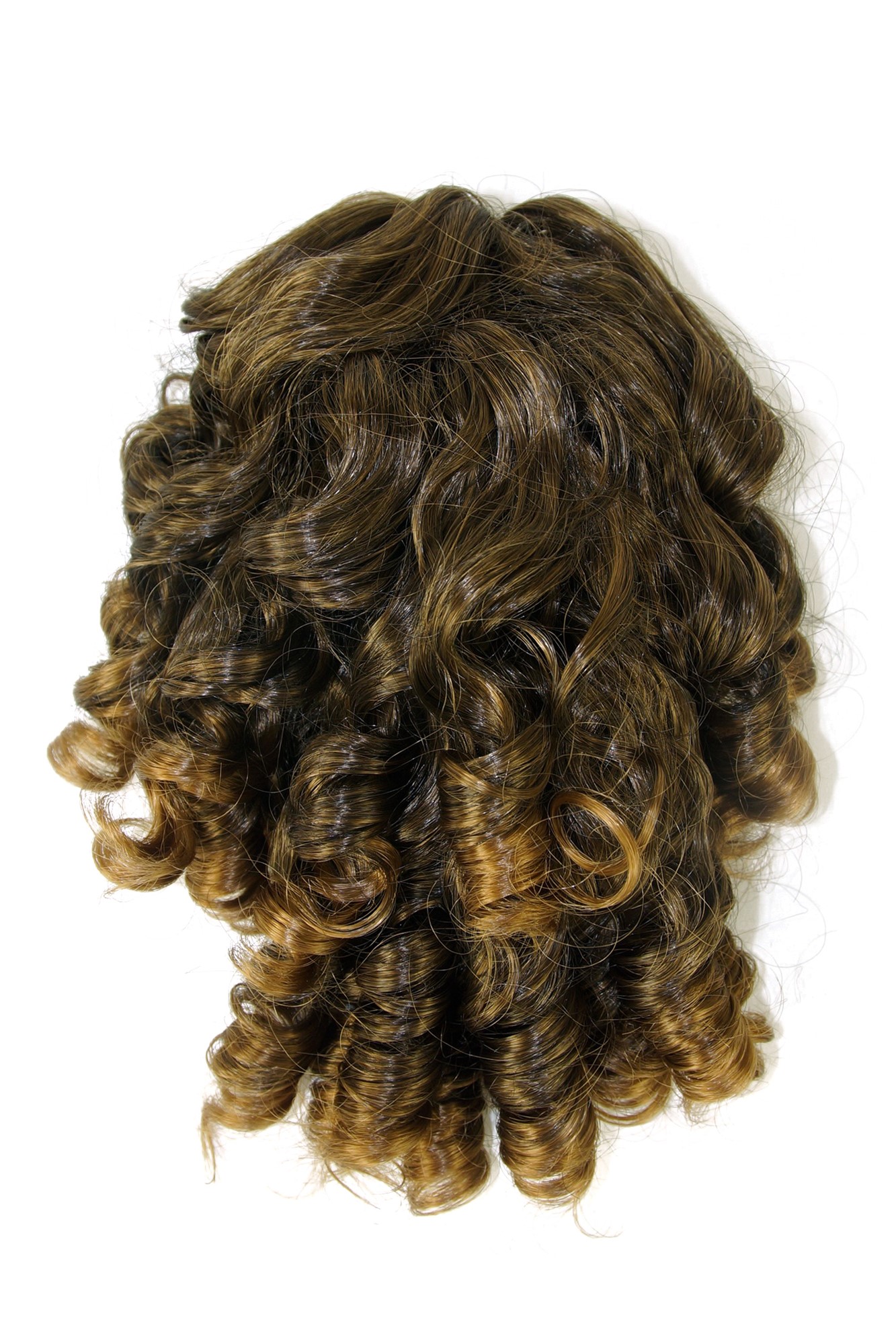 Hairpiece ponytail voluminous curled ringlets dark brown blond highlights SC-31 , view 4, WIG ME UP: Your Perücken Online Shop Ponytails, brown-blonde mix, curled, short