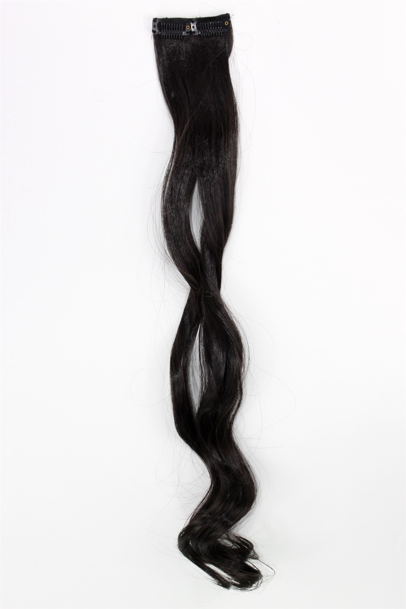 Extensions, black-brown, wavy, long