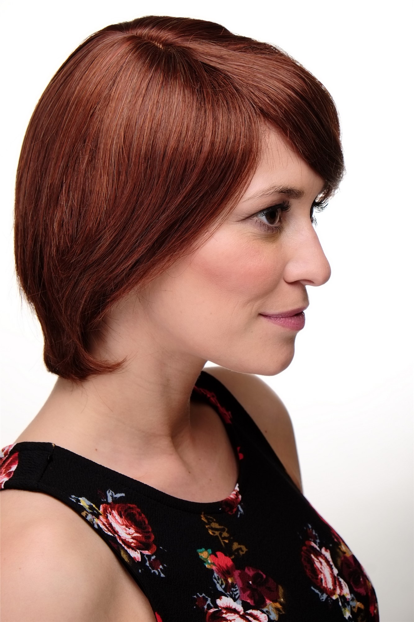 hochwertige Qualitätsperücken, Glatte kurze Frauenperücke Seitenscheitel Braun-Rot-Mix 6082-33A/130, Ansicht 3, WIG ME UP: Ihr Perücken Online Shop glatte Tressen-Perücke mit Kopfhaut-Imitat Braun-Rot-Mix kurze Haare für Damen