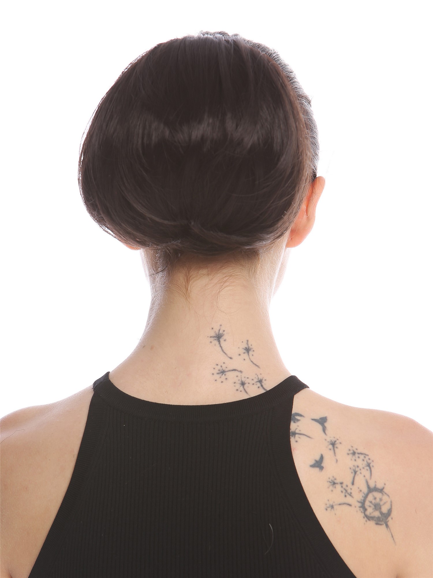 Ponytail Hairpiece very short straight voluminous like hair bun dark brown 909AB, view 2, WIG ME UP: Your Perücken Online Shop Ponytails, dark brown, curled, short