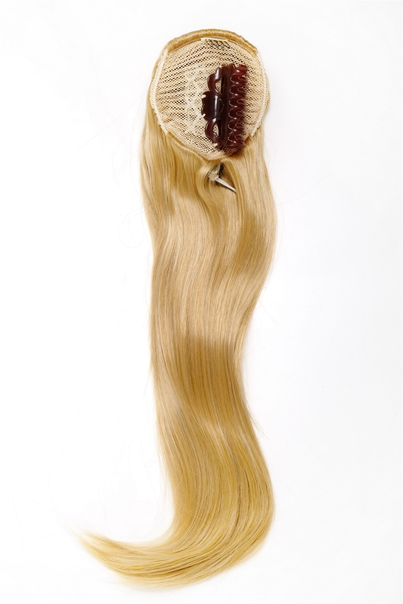 Ponytail clamp combs draw string straight voluminous very long blonde mix WK06, view 2, WIG ME UP: Your Perücken Online Shop Ponytails, golden blonde-light blonde mix, straight, long