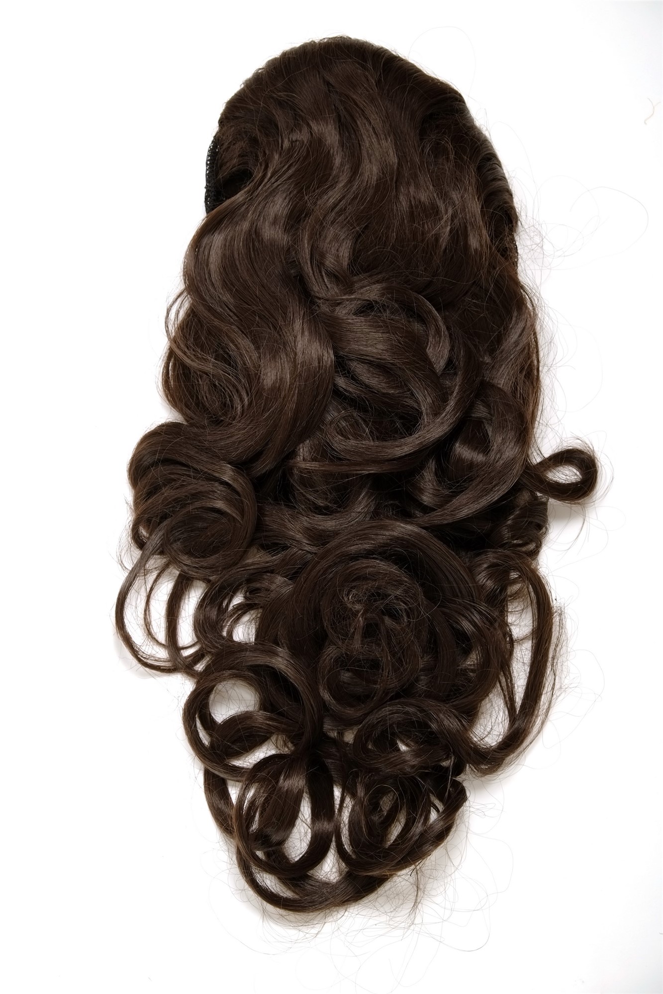 Hairpiece PONYTAIL with combs and elastic draw string curly voluminous very long chocolate brown, view 3, WIG ME UP: Your Perücken Online Shop Ponytails, medium brown, curled, long